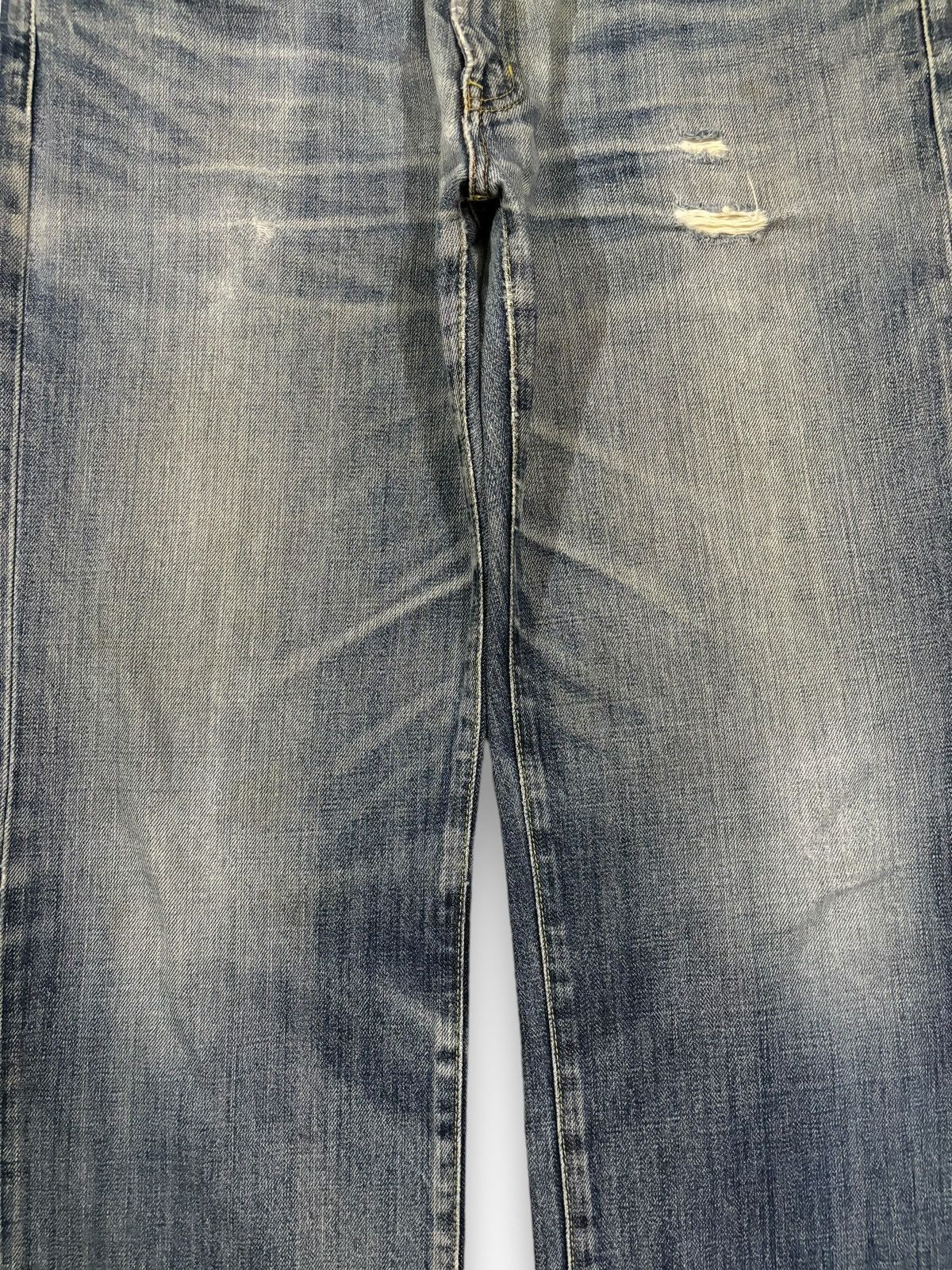 Jun Takahashi × Uniqlo × Vintage Vintage Uniqlo S002 Baggy Blue Washed Distressed Jeans Size US 34 / EU 50 - 6 Thumbnail