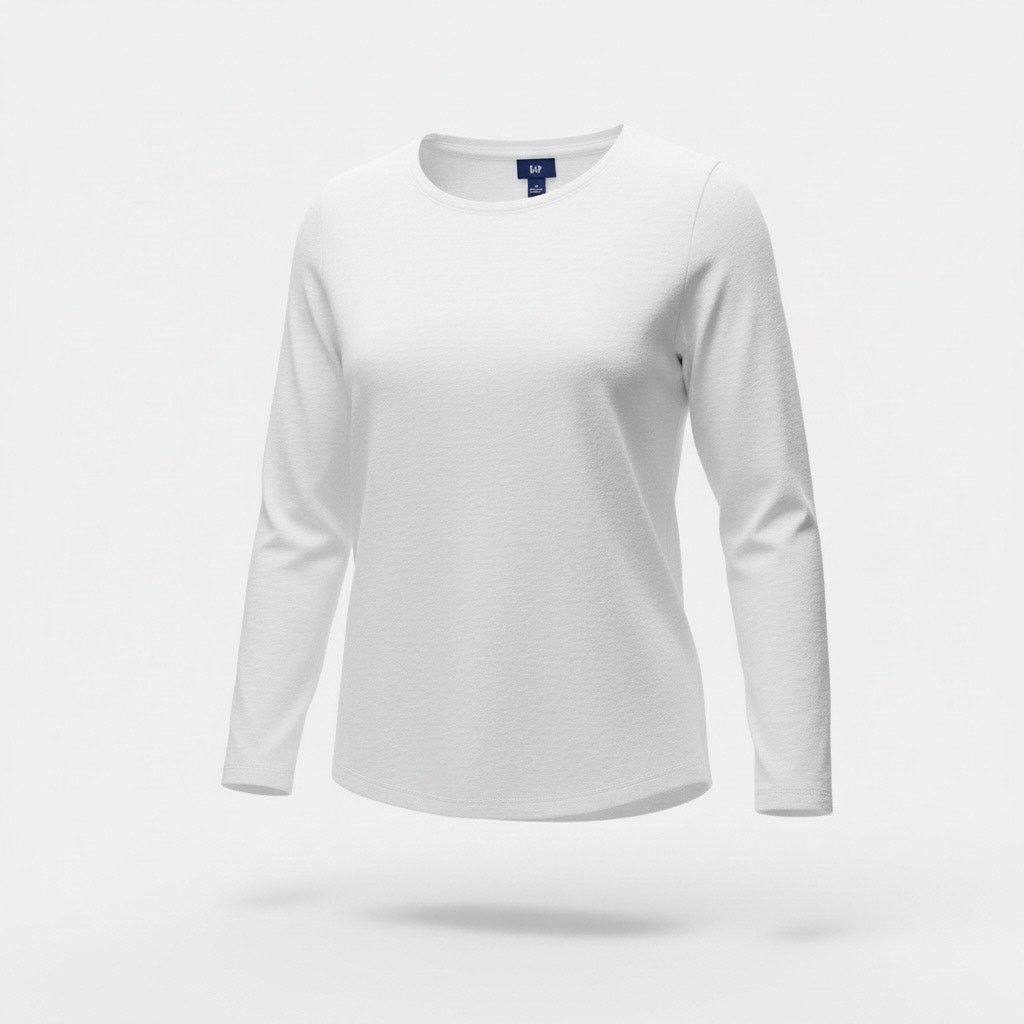 Gap Gap White Long Sleeve Knit Top Women’s Small Blouse Size S / US 4 / IT 40 - 1 Thumbnail