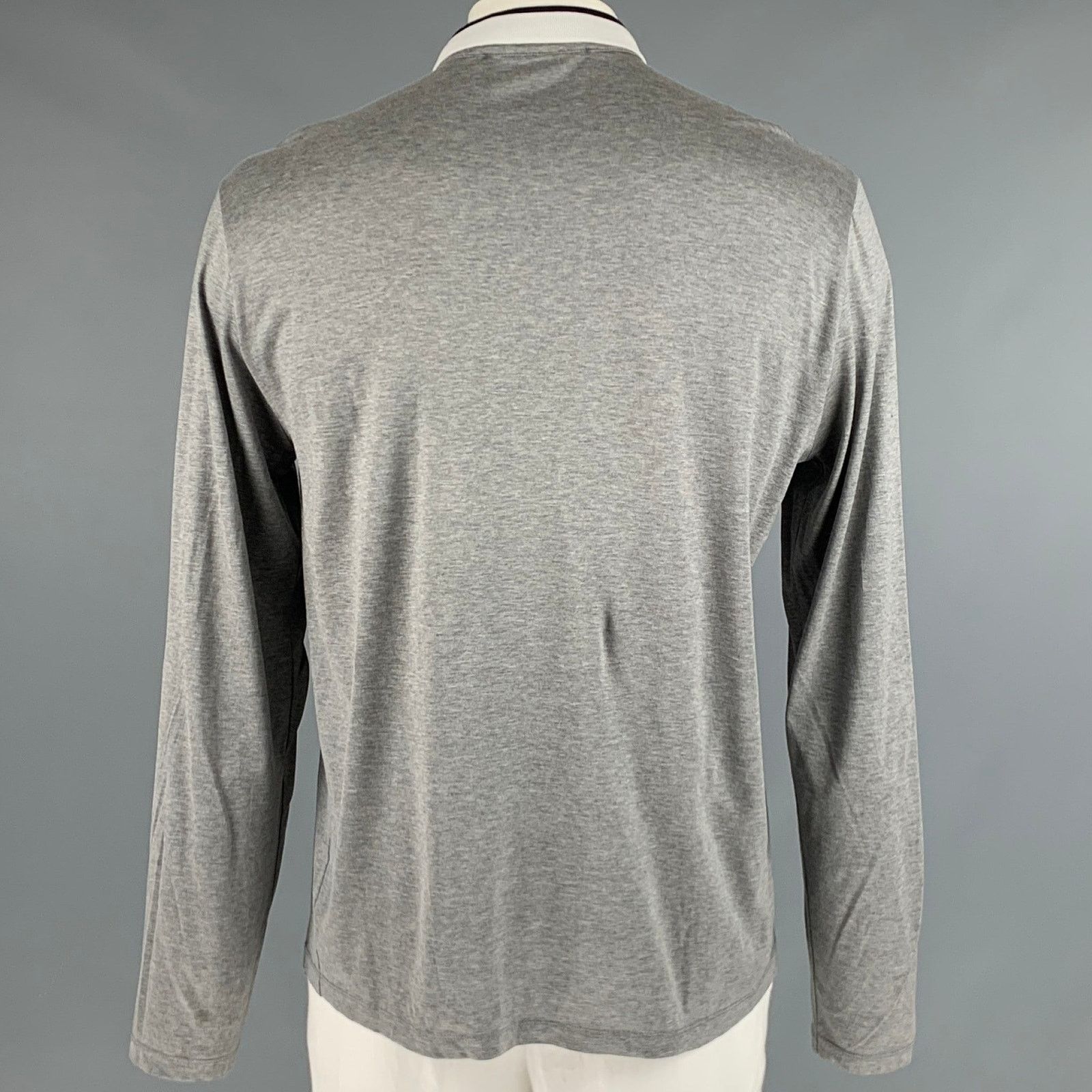 Etro ETRO Size XXL Grey Navy White Cotton Polo Pullover Size US XXL / EU 58 / 5 - 4 Thumbnail