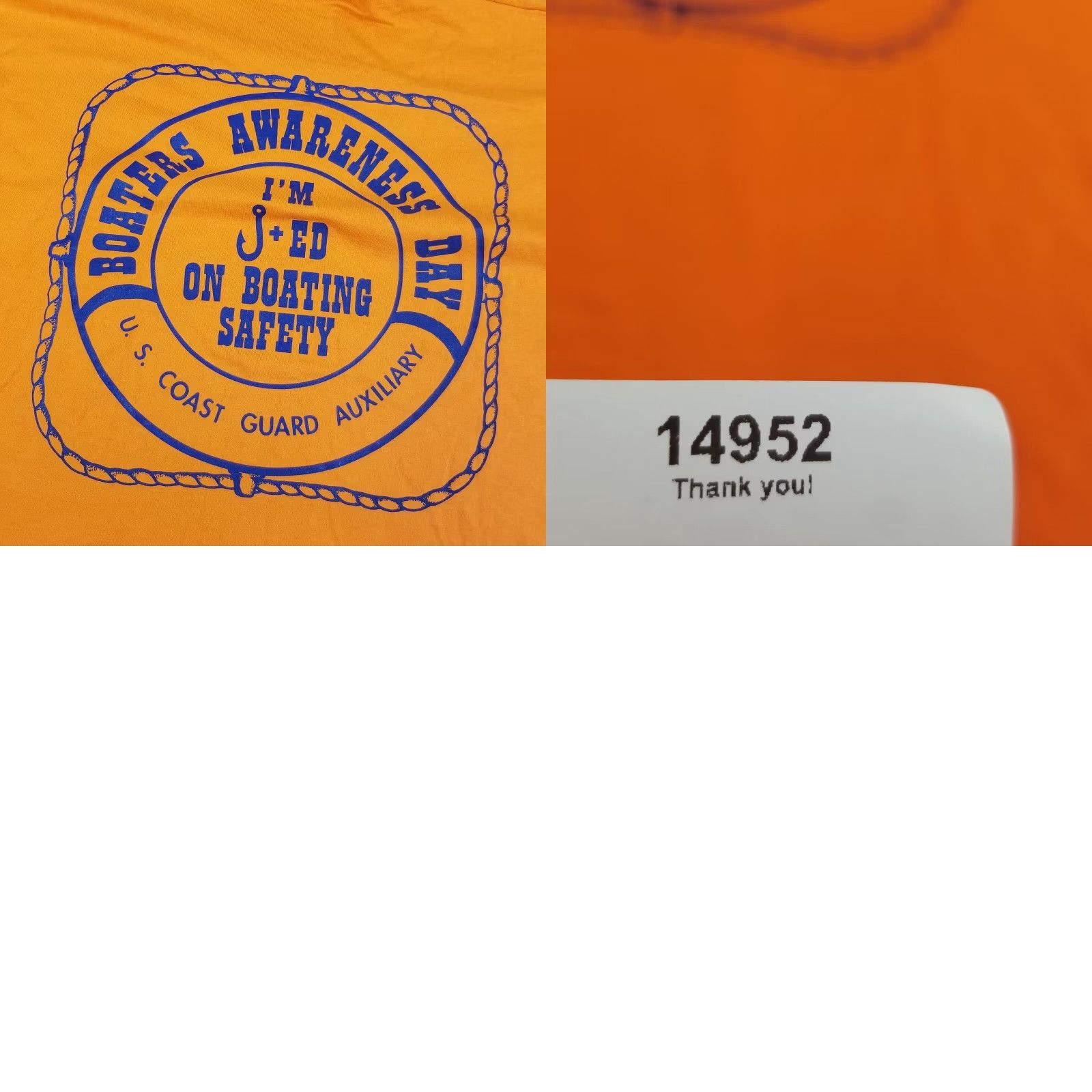 Vintage VINTAGE USCG Coast Guard T-Shirt Men XL Orange Nautical Military 90s Graphic Print Size US XL / EU 56 / 4 - 8 Thumbnail