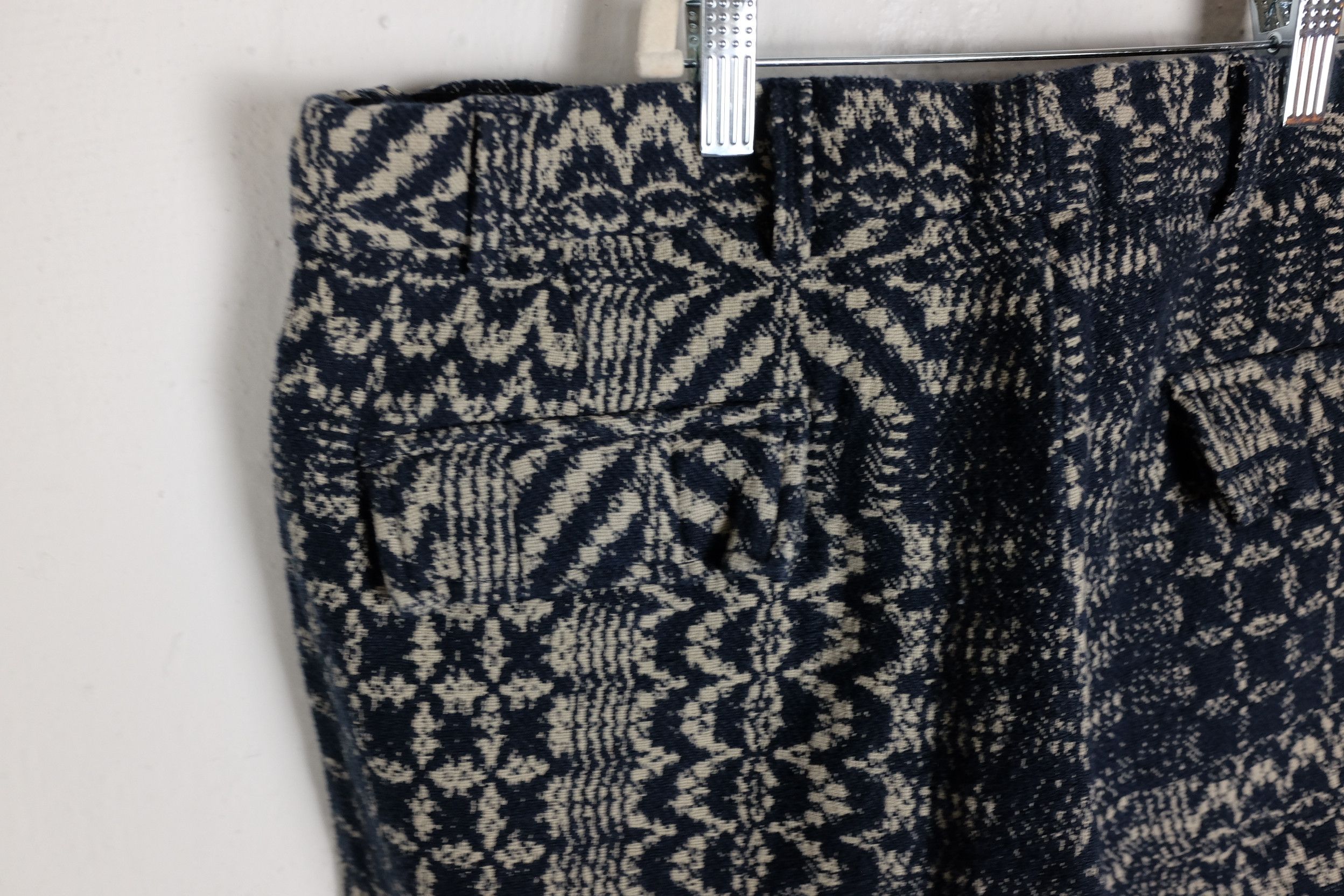 18 East 18 East Austin Navy/Tan Pleated Pant w/ Glenplaid Patchwork Size US 36 / EU 52 - 7 Thumbnail