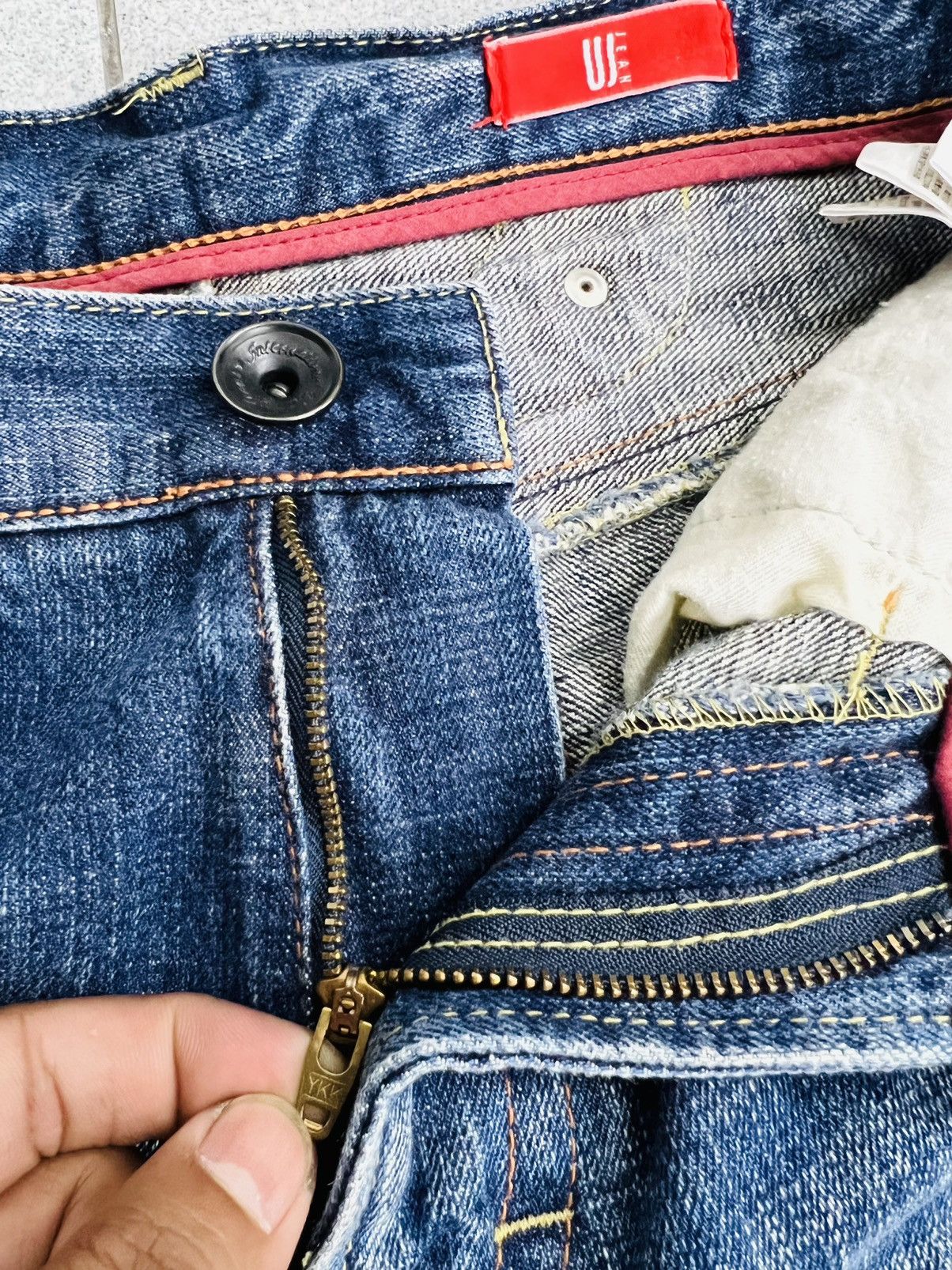 Japanese Brand × Uniqlo RARE Uniqlo UJ Distressed Selvedge Jeans Size US 30 / EU 46 - 6 Thumbnail