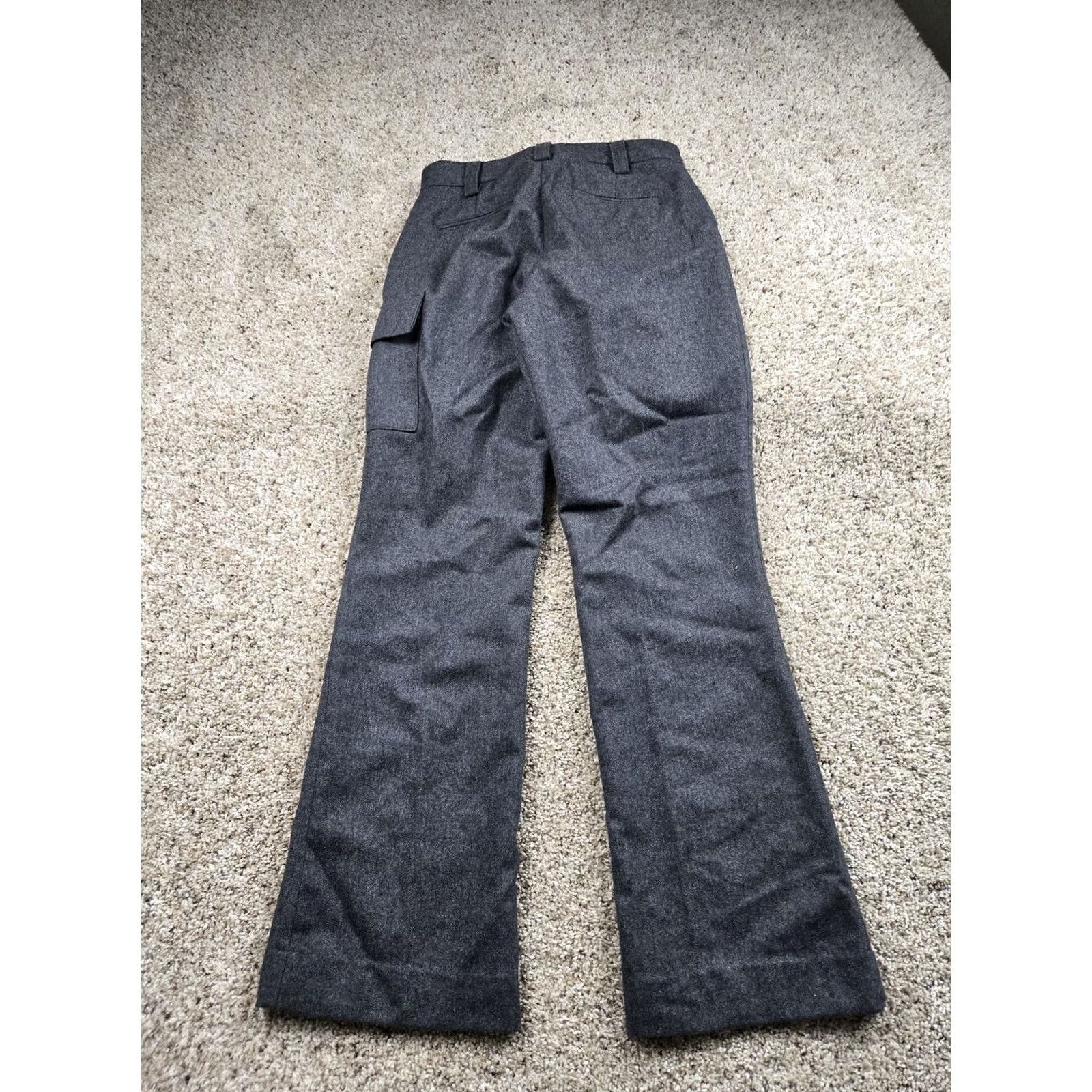 Gap VINTAGE Gap Chino Pants Womens 4 Gray Wool Blend Cargo Lined Flare Leg 30in Inseam 29in Waist Size 27" / US 4 / IT 40 - 4 Thumbnail