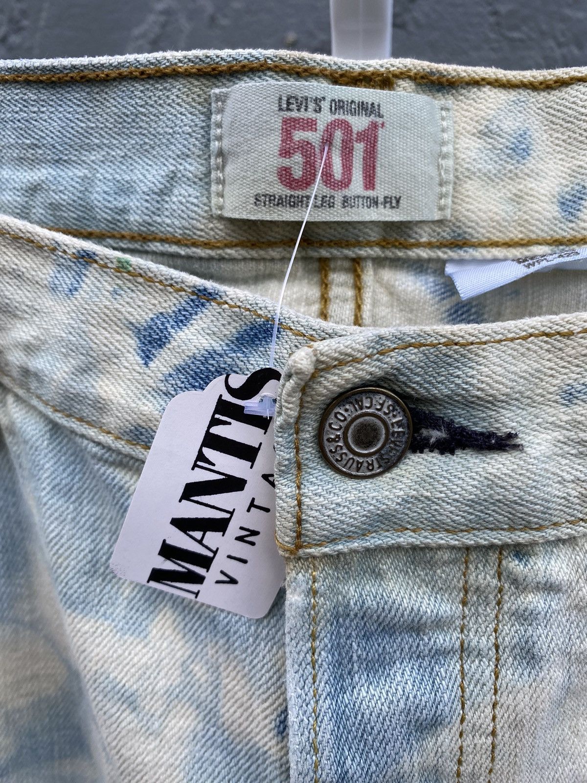 Levi's Crazy Bleach-Dye 00s Levi’s 501 Size US 36 / EU 52 - 7 Thumbnail