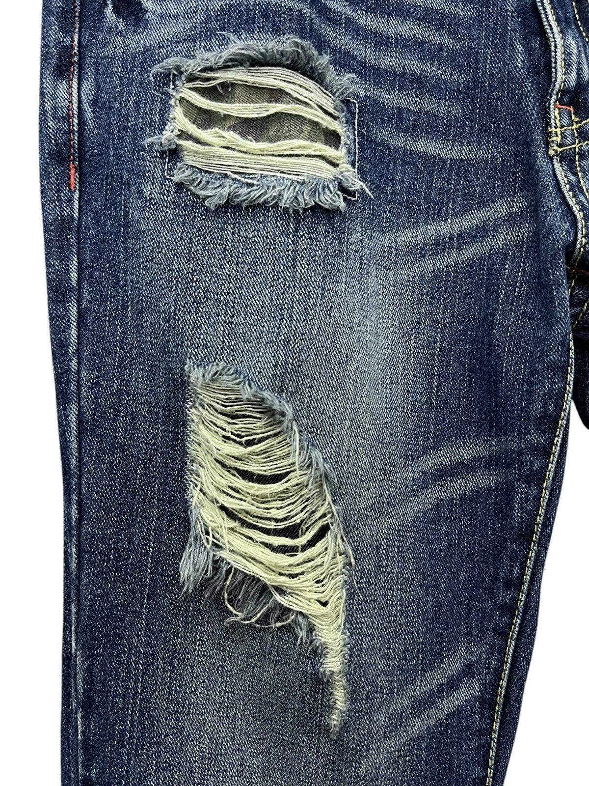 Grunt Style 🔥OZZ-FIRST PINBALL Grunge Ripped Studded Punk Flare Denim Size US 34 / EU 50 - 6 Thumbnail