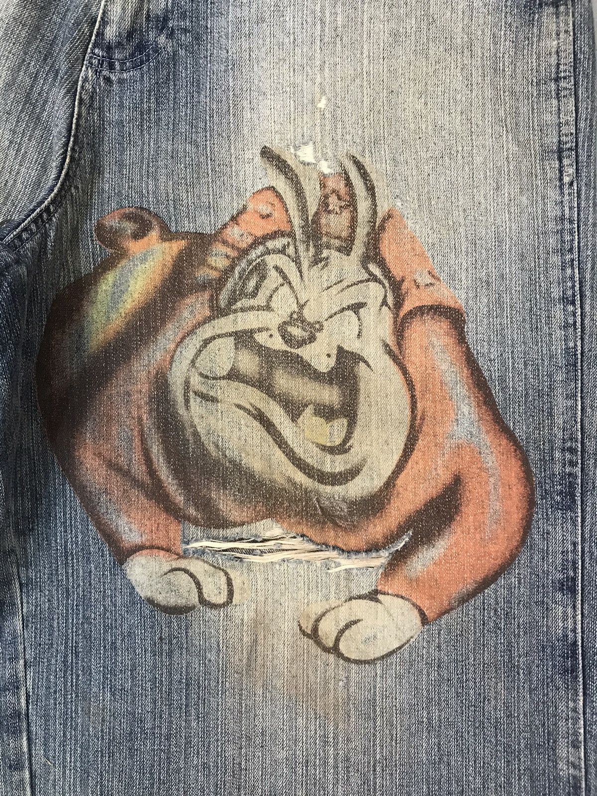 Vintage Vintage LOT 29 dog & duck printed distressed denim jort Size US 36 / EU 52 - 4 Thumbnail