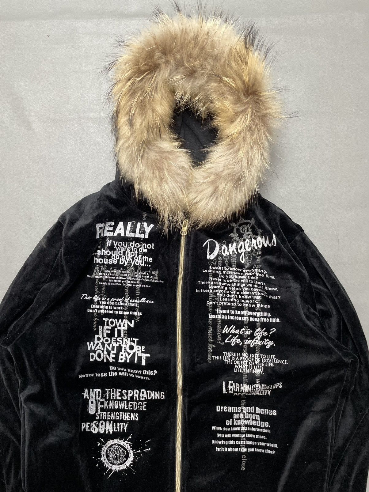 If Six Was Nine Beaumontcarr Velvet zip Fur Hoodie Poem Ifsix style Size US L / EU 52-54 / 3 - 3 Thumbnail