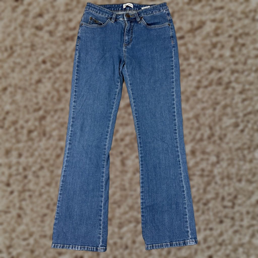 Lee Lee Jeans Bootcut Women 6 Blue Denim Cotton Blend Regular Low-Rise 5-Pocket Designer Western Classic Cowboy 90s Womens Size 28" / US 6 / IT 42 - 1 Thumbnail
