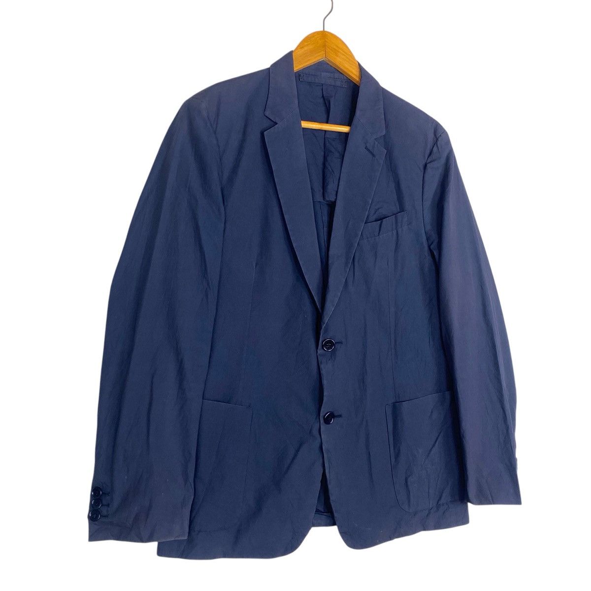 Prada 💥PRADA NAVY BLUE POPLIN COTTON JACKET Size US L / EU 52-54 / 3 - 3 Thumbnail