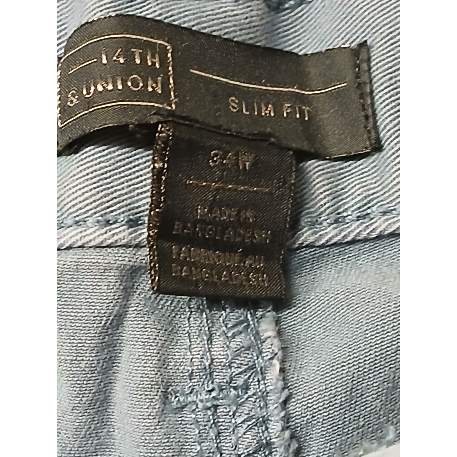 Other 14th & Union Slim Fit (34W) Blue Khaki Dress Casual Shorts Size US 34 / EU 50 - 7 Thumbnail