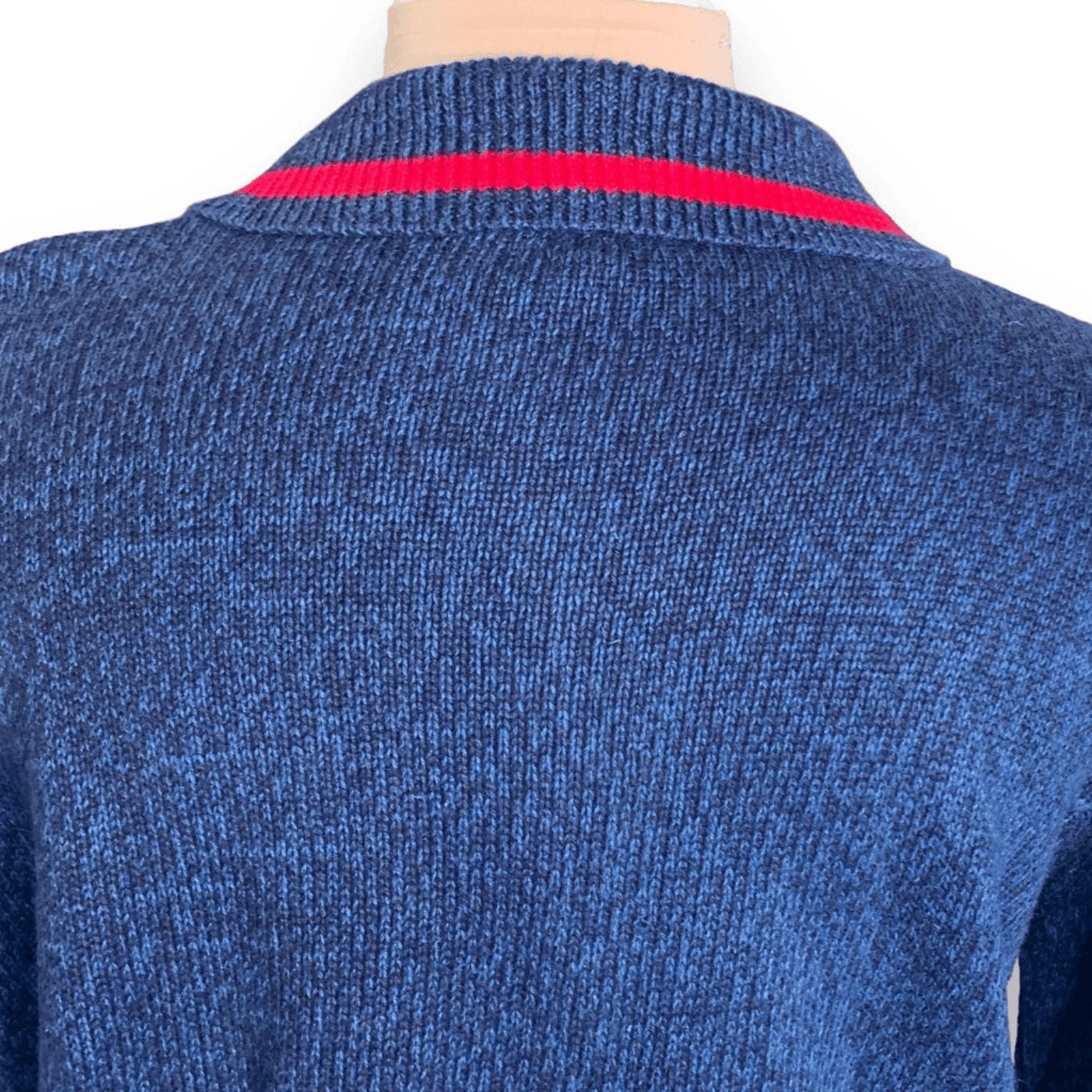 Vintage Vintage Y2K Patriotic Zip Cardigan Sweater Large Blue Red Size L / US 10 / IT 46 - 6 Thumbnail