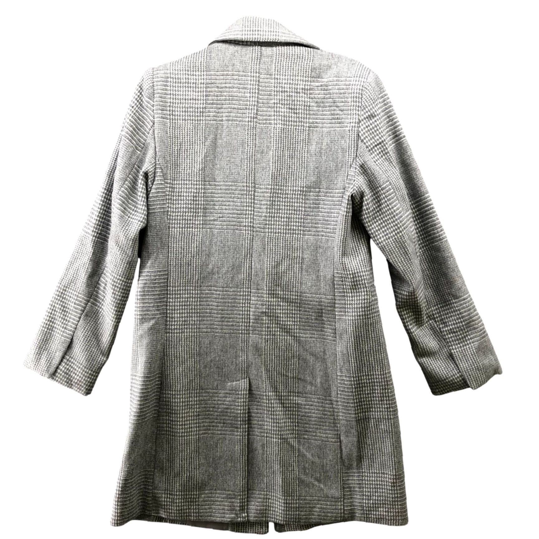 Primark Primark Blazer Womens 4 Gray White Plaid Longline Overcoat Workwear Size S / US 4 / IT 40 - 2 Thumbnail