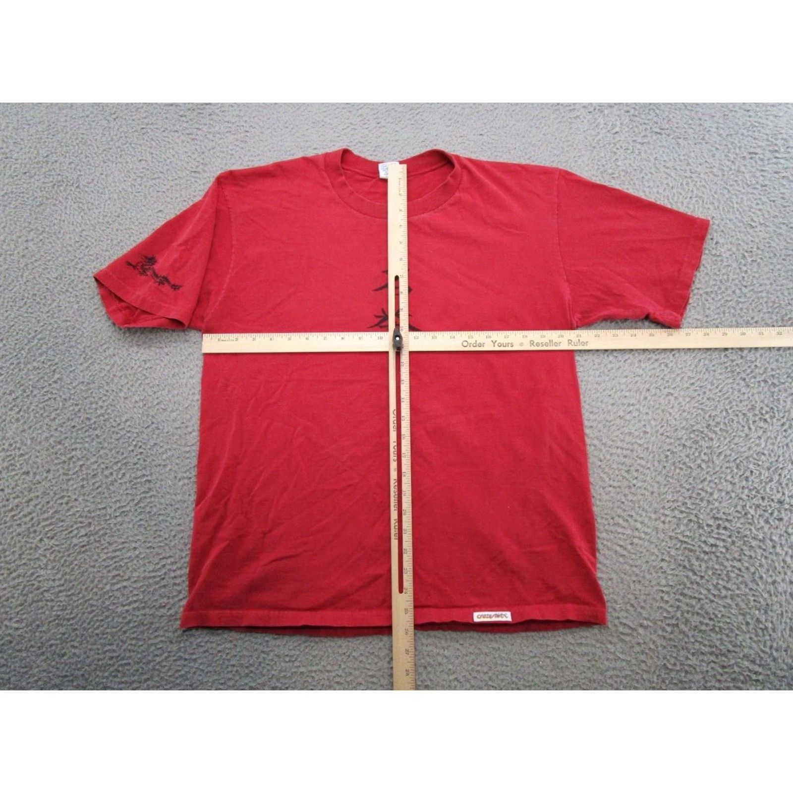 Vintage VINTAGE Crazy Shirts Shirt Mens Red L Short Sleeve Chinese Courage Dragon Single Stitch Size US L / EU 52-54 / 3 - 6 Thumbnail