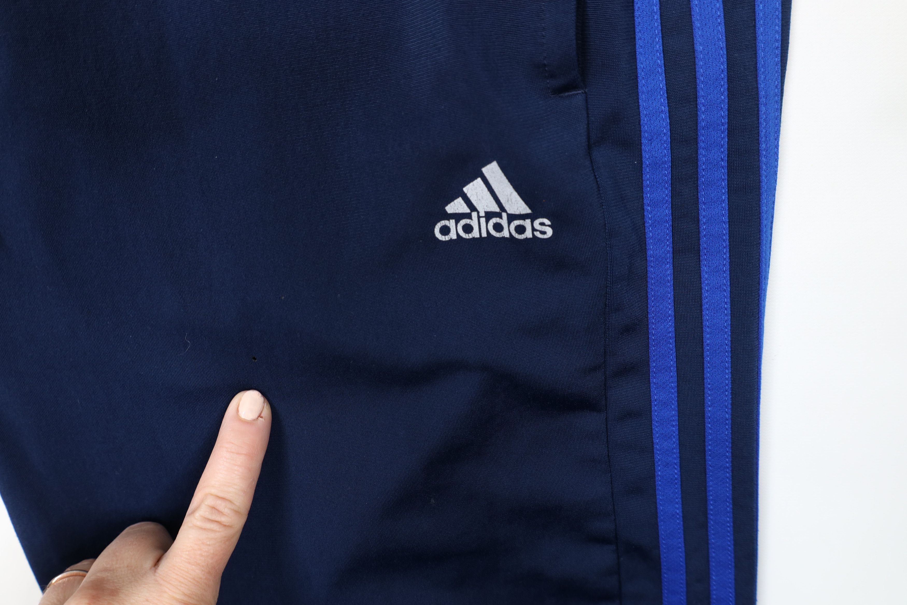 Adidas × Vintage Vintage Adidas Spell Striped Wide Leg Sweatpants Pants Blue Size US 36 / EU 52 - 5 Thumbnail
