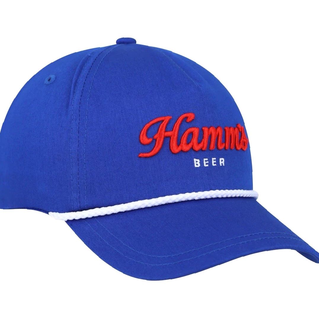 American Needle American Needle Hamm’s Beer Hat Cap Snap Back Rope 19th Hole Collection Golf Classic Adjustable One Size Blue Mens Hoodie? Size ONE SIZE - 3 Thumbnail