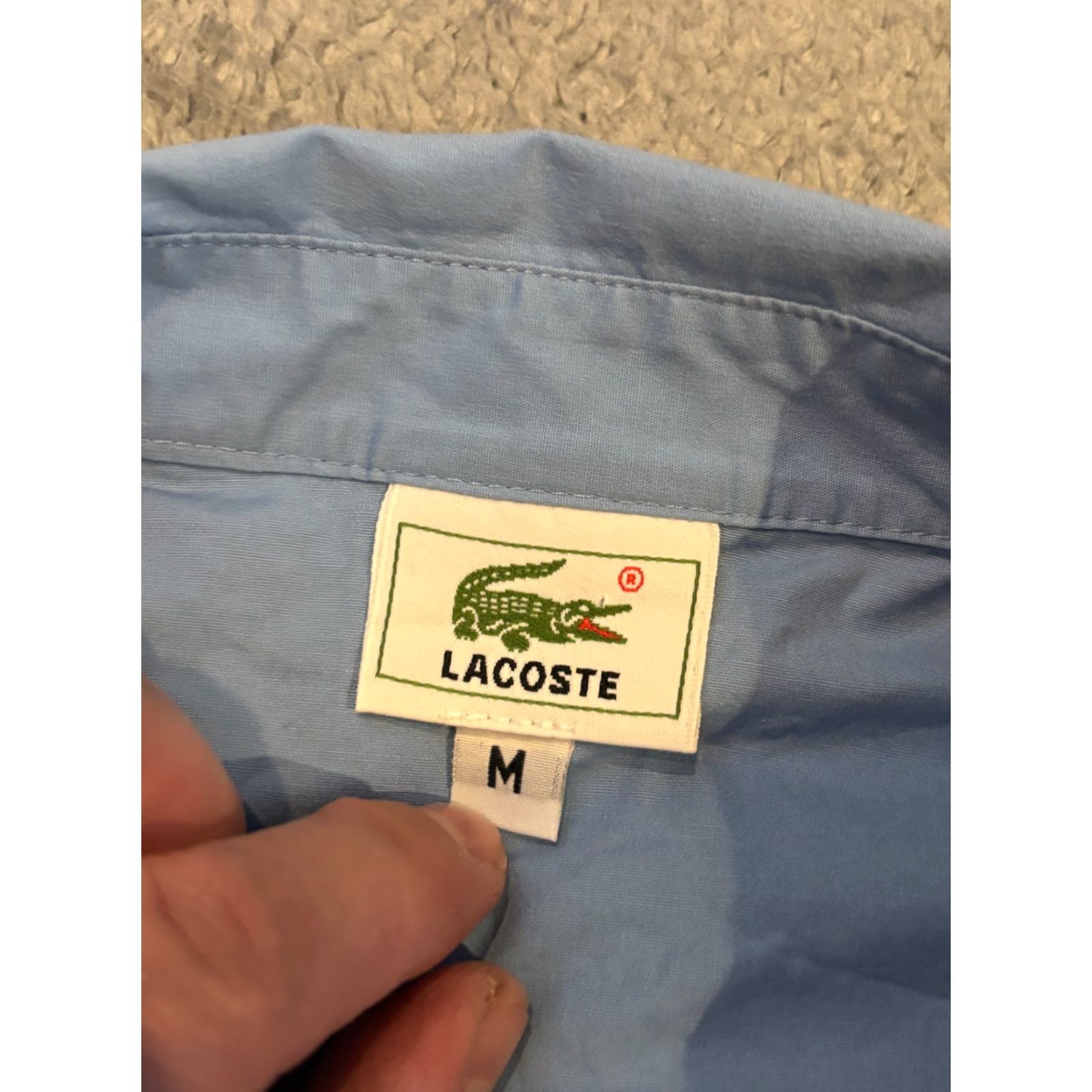 Lacoste Lacoste Shirt Womens M Blue Button-Up Collared 3/4 Sleeve Slim Work Casual Office Size M / US 6-8 / IT 42-44 - 2 Thumbnail