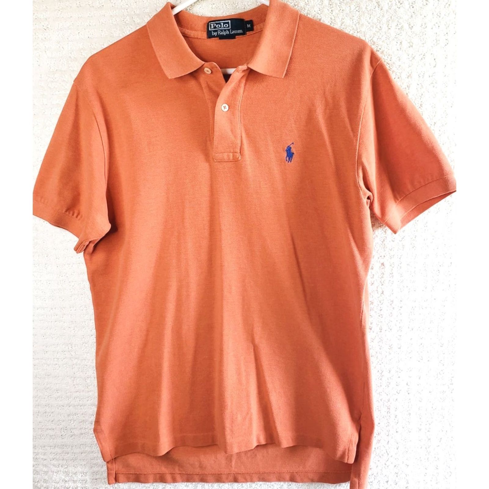 Polo Ralph Lauren Polo Ralph Lauren Polo Shirt Men M Short Sleeve Orange Melon Pony Logo Classic Fit Size US M / EU 48-50 / 2 - 2 Thumbnail
