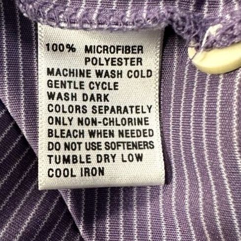 Vintage Greg Norman Golf Polo Shirt Mens Large Purple Play Dry Striped Rugby Size US L / EU 52-54 / 3 - 5 Thumbnail