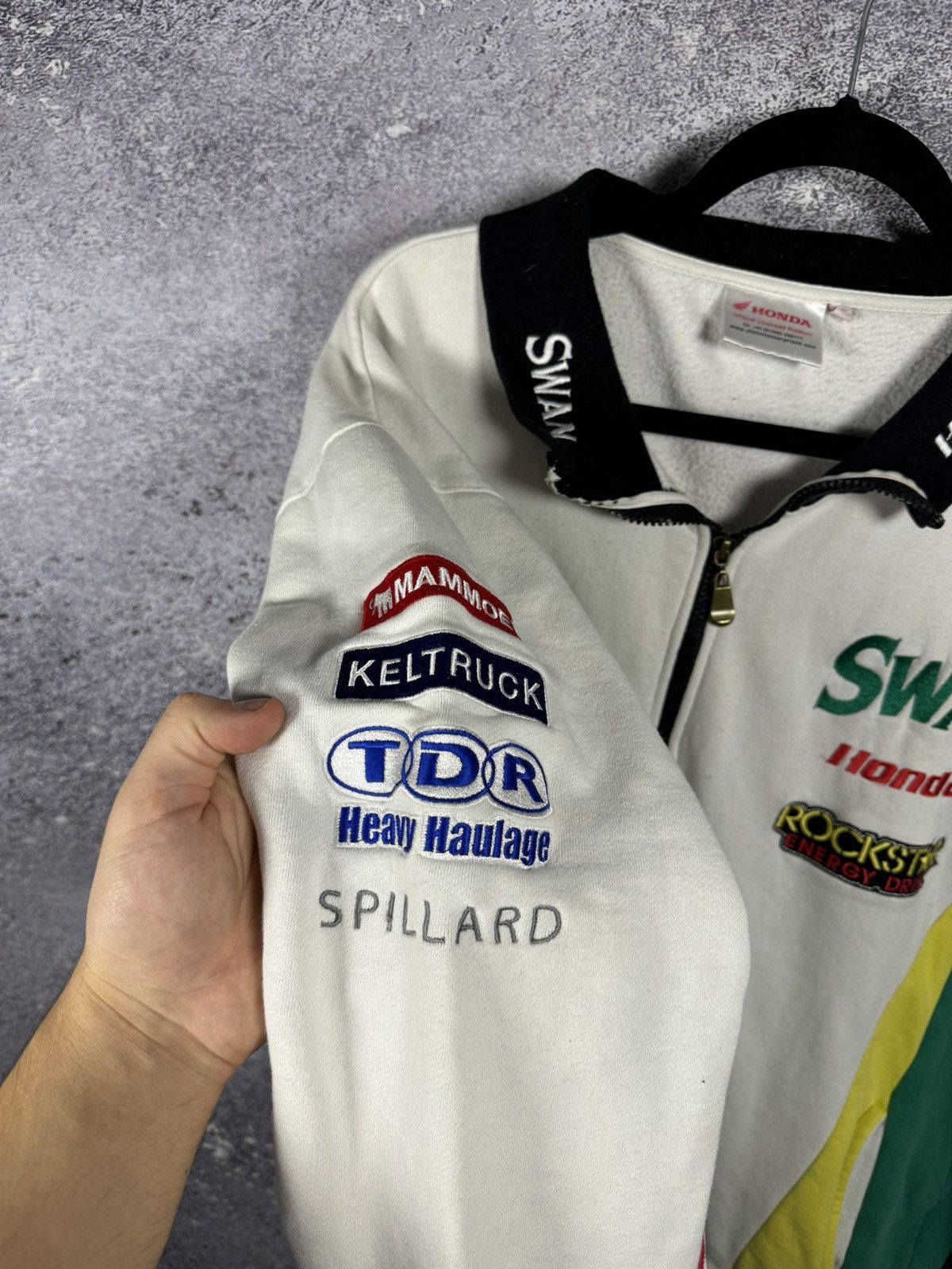 Honda × Vintage SWAN HONDA MOTOR SUPERBIKE RACING JACKET LONG SLEEVE FULL ZP Size US XL / EU 56 / 4 - 9 Thumbnail