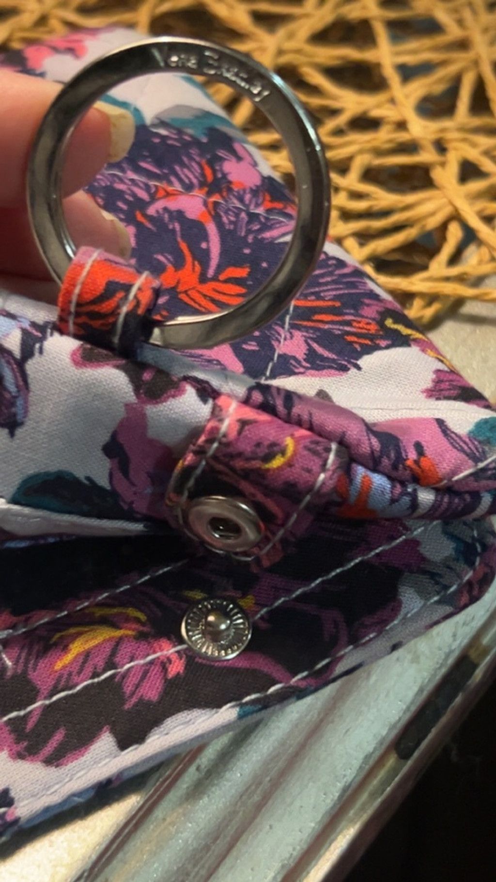 Vera Bradley Women's Vera Bradley Floral Purple Blue Key & Card Holder Size ONE SIZE - 6 Thumbnail
