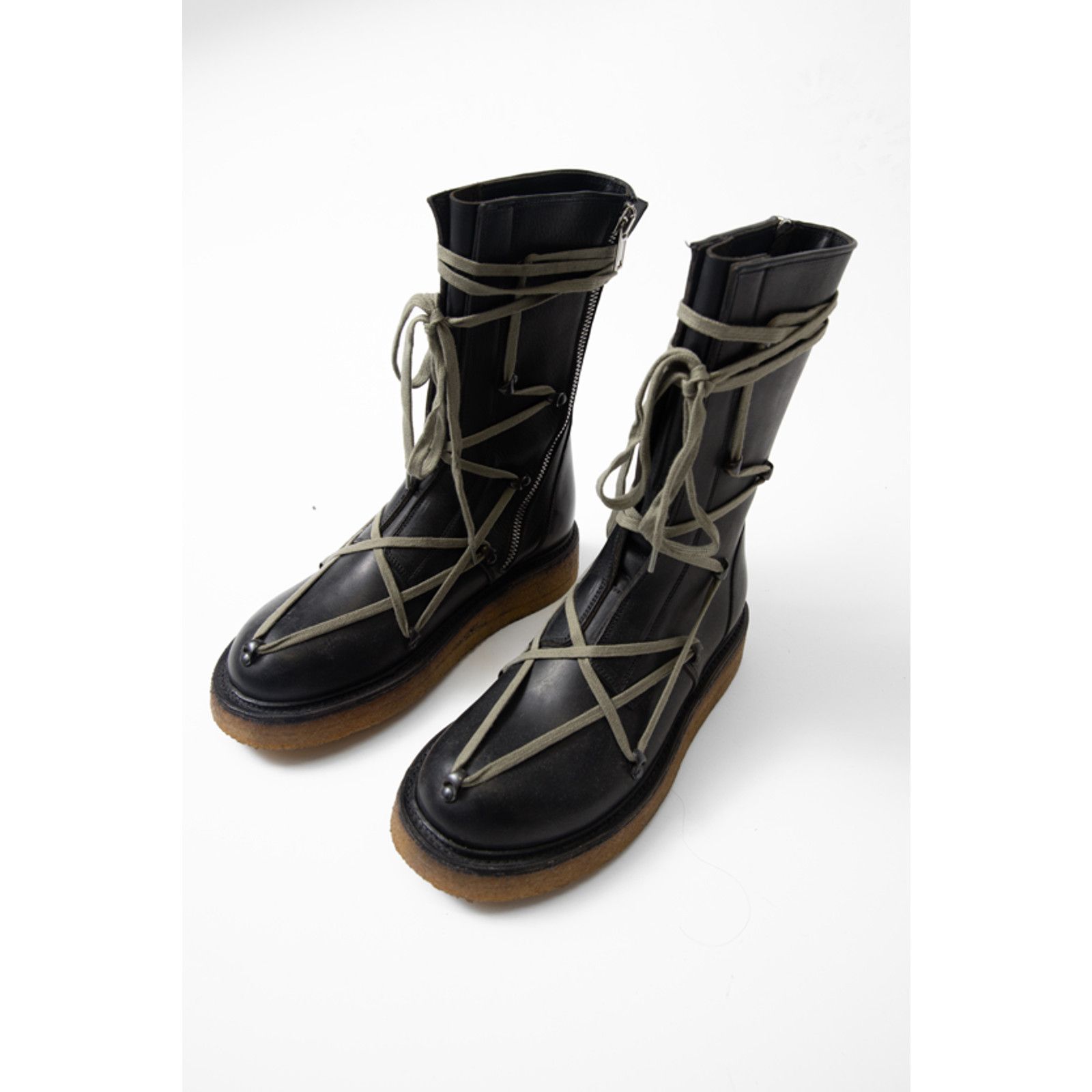 Rick Owens FW17 Glitter "Lego" Megalace Boots Size US 9.5 / EU 42-43 - 2 Thumbnail