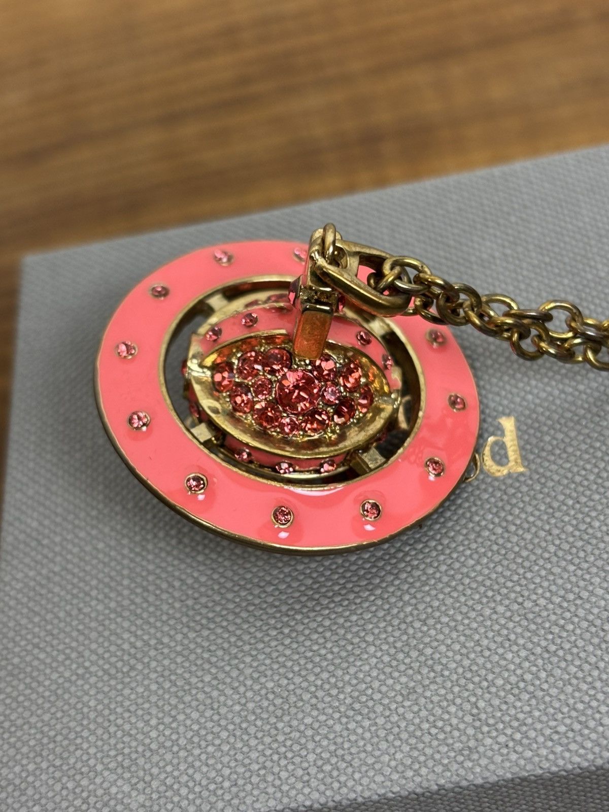 Vivienne Westwood Vintage Vivienne Westwood Pink Pave Orb Crystal Necklace Size ONE SIZE - 4 Thumbnail