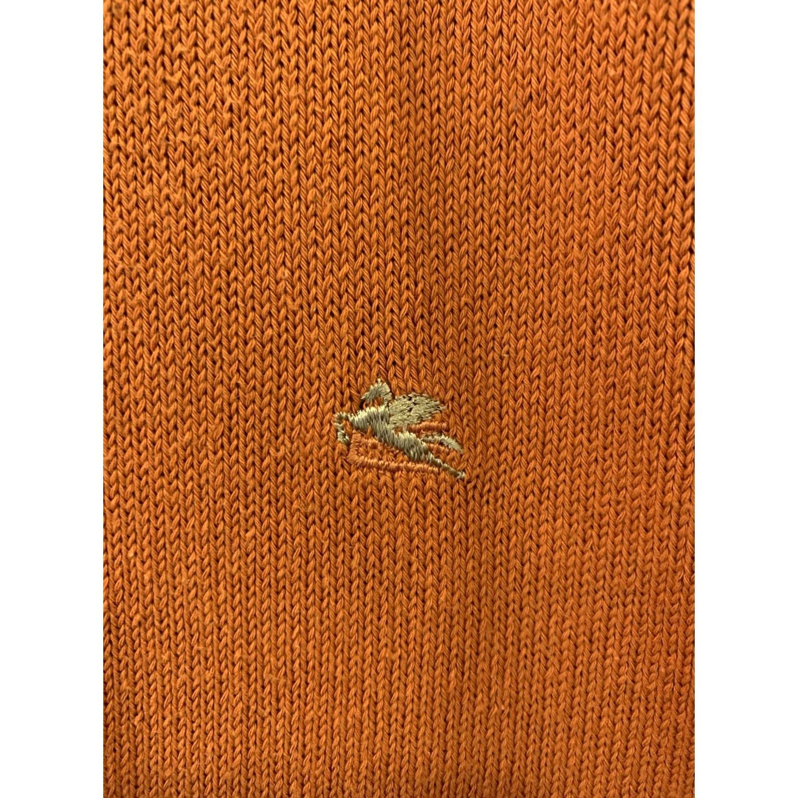 Etro Etro Milano Men’s XL Quarter Zip Sweater Orange Made in Italy Designer Knit Pullover/Quarter Zip Knit Burnt Orange Mens XL Etro Design Knit Sweater Size US XL / EU 56 / 4 - 7 Thumbnail