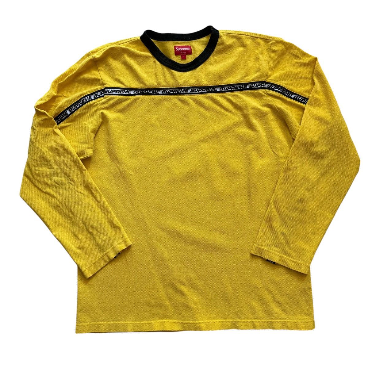 Supreme Logo Stripe Knit Top | Grailed