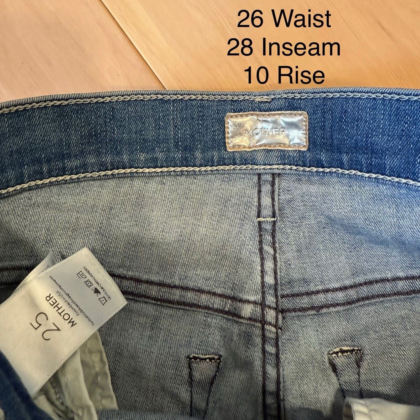 MOTHER Mother The Stunner Jeans Women's 26 Blue Ankle Fray Glam Size 26" / US 2 / IT 38 - 6 Thumbnail