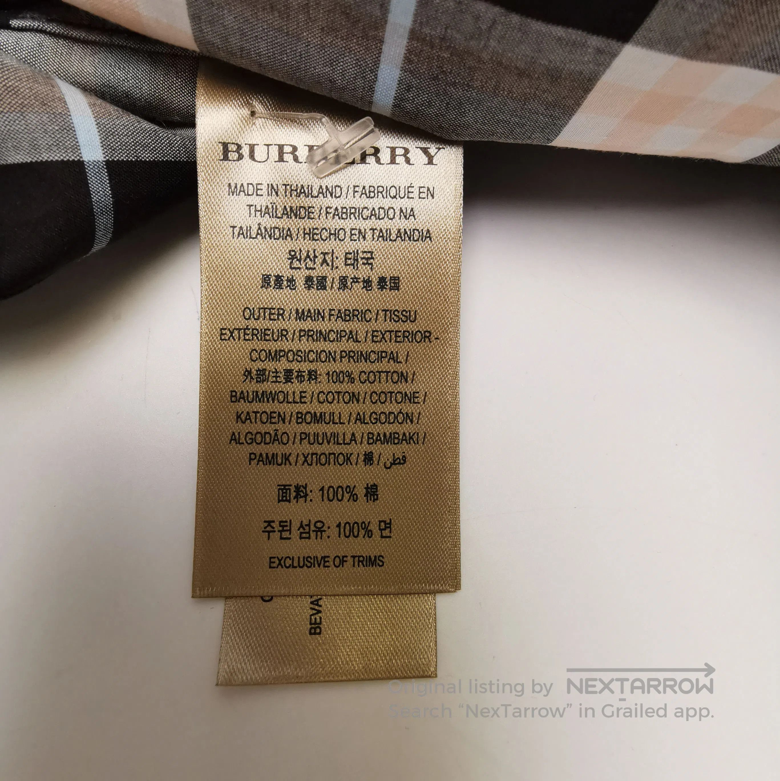 Burberry Burberry Checkered Cotton Button. Size US XS / EU 42 / 0 - 8 Thumbnail