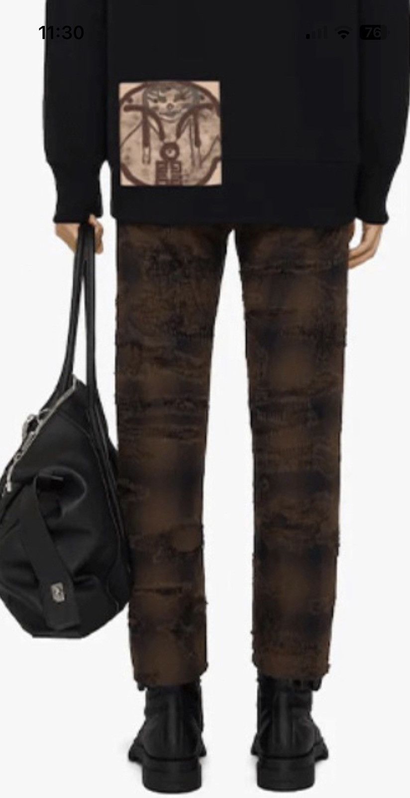 Givenchy boro distressed checker plaid denim pants,size46 Size US 28 / EU 44 - 3 Thumbnail