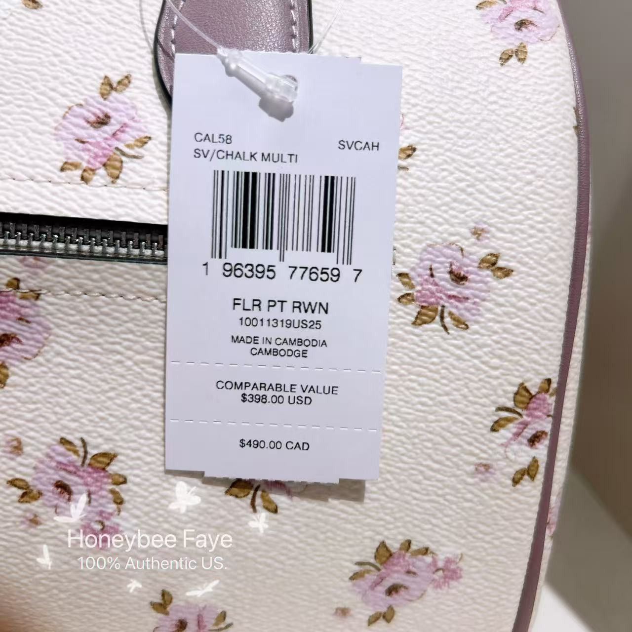 Coach NWT Coach Rowan Satchel Bag With Floral Print CAL58 Size ONE SIZE - 5 Thumbnail