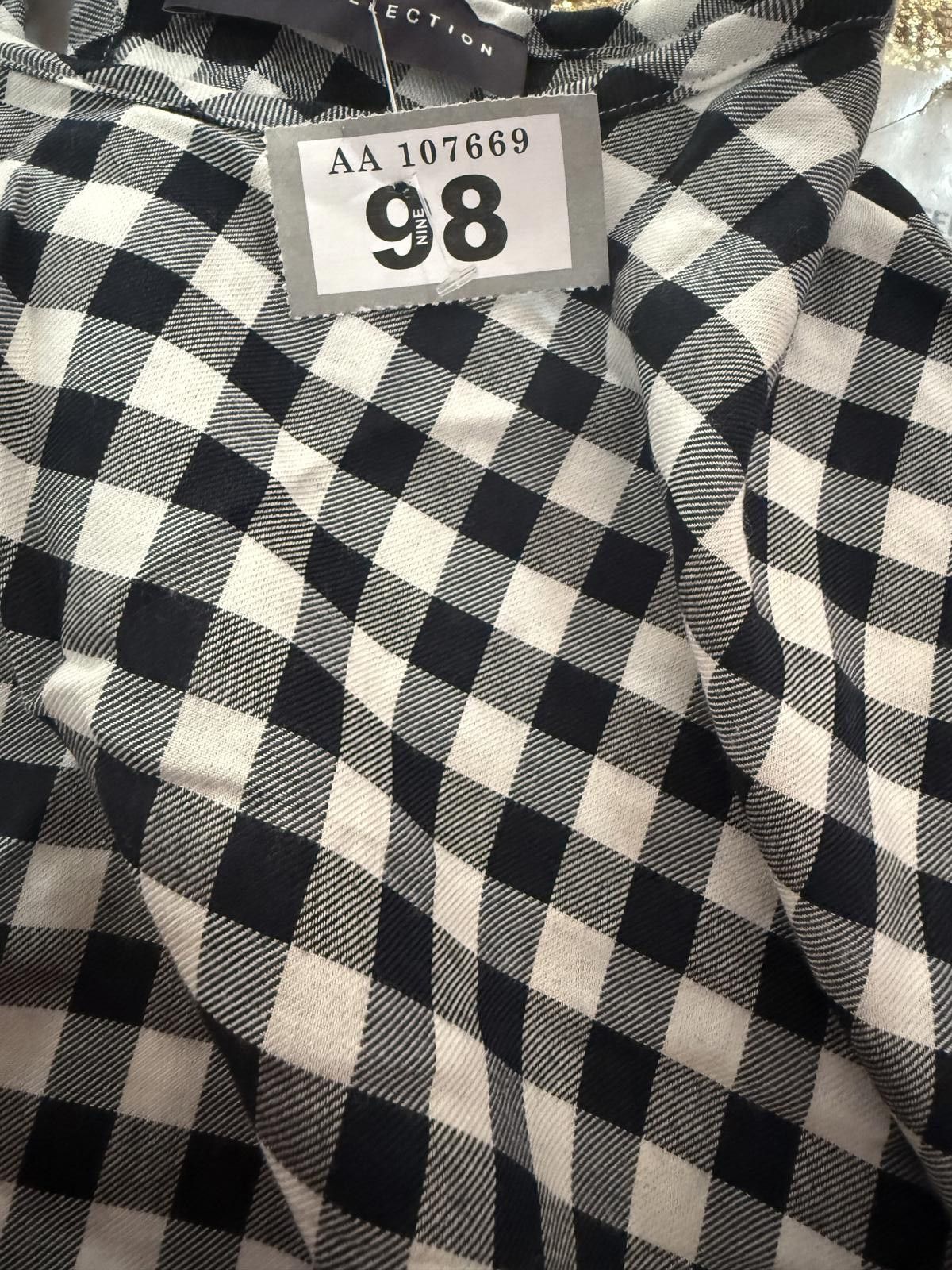 Other M&S Collection Black and White Gingham Check Blouse Size 8 Size S / US 4 / IT 40 - 3 Thumbnail
