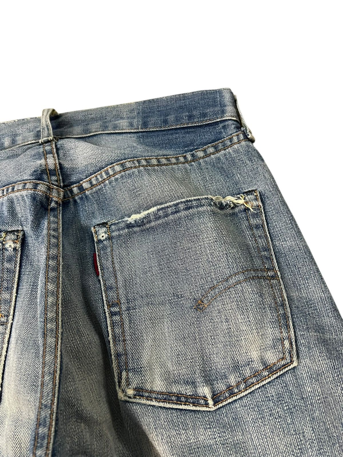 Levi's Vintage Distressed Levi’s 501 Big E Selvedge Faded Jean Size US 27 - 19 Thumbnail