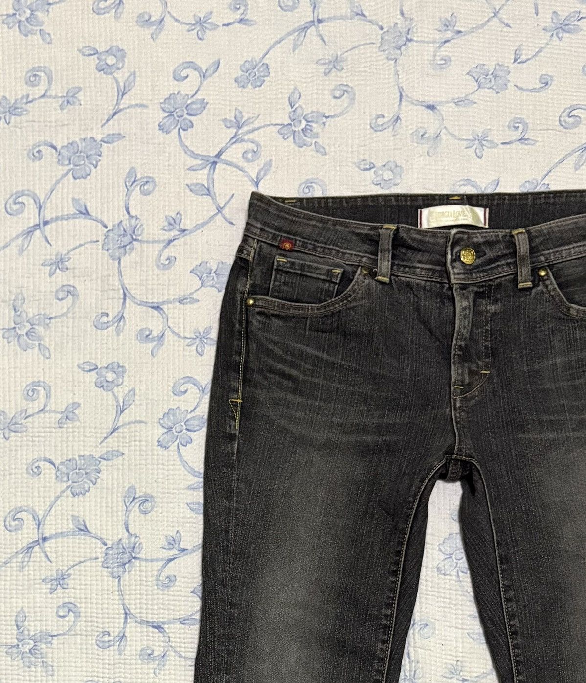 Japanese Brand Japanese Georgia Love Streetwear Jeans Flared Denim Size US 31 - 5 Thumbnail