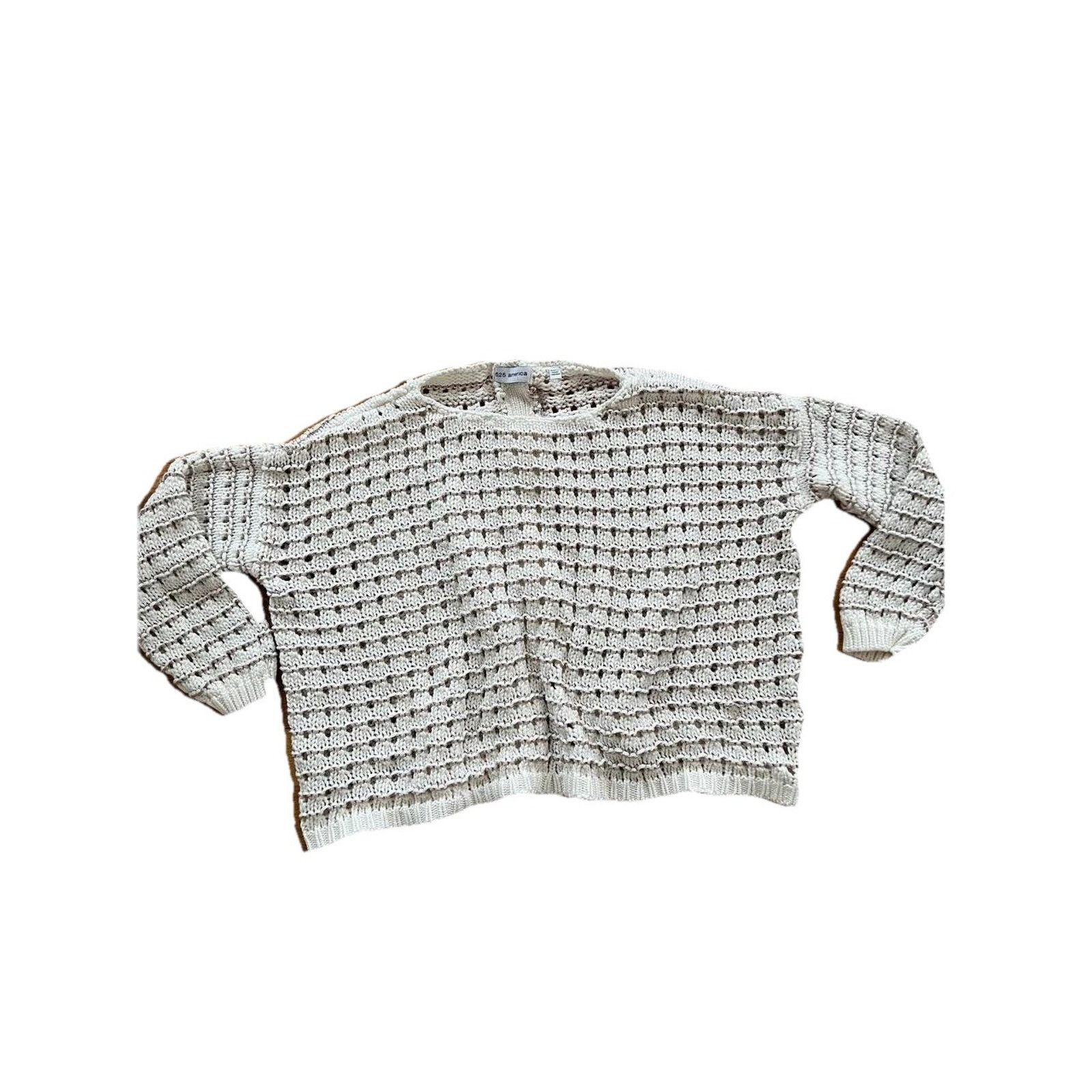 & Other Stories 525 America Knitted top with accents Crem Small A001773 Size S / US 4 / IT 40 - 2 Thumbnail