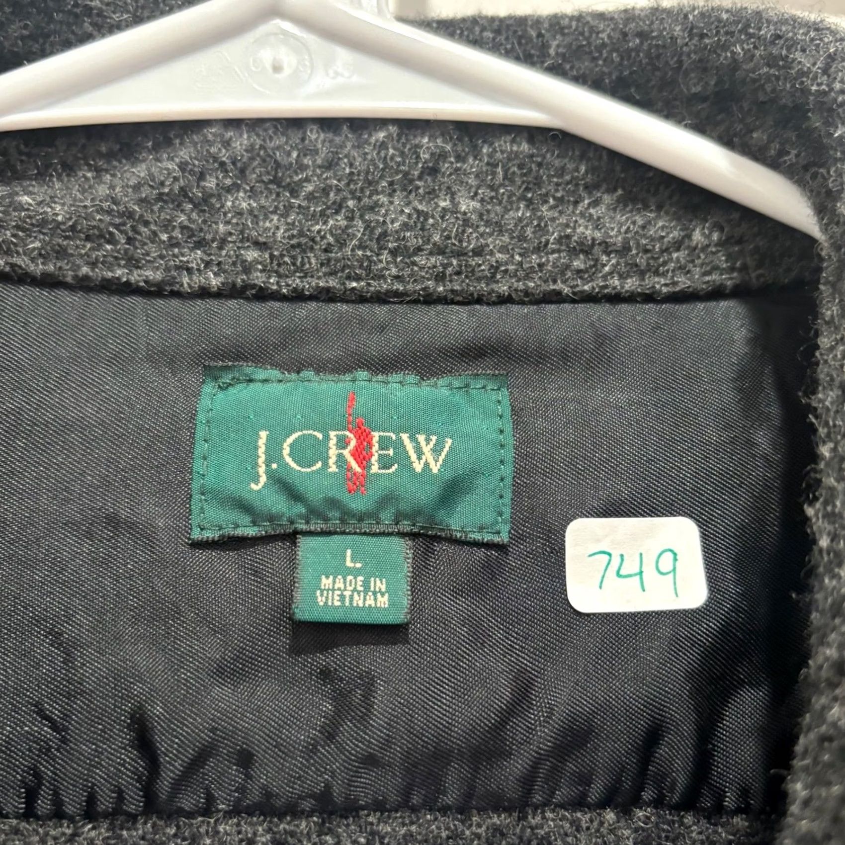 J.Crew VINTAGE J.Crew Oarsman Shirt Jacket Charcoal Gray Mens Large 100% Wool 90s Size US L / EU 52-54 / 3 - 2 Thumbnail