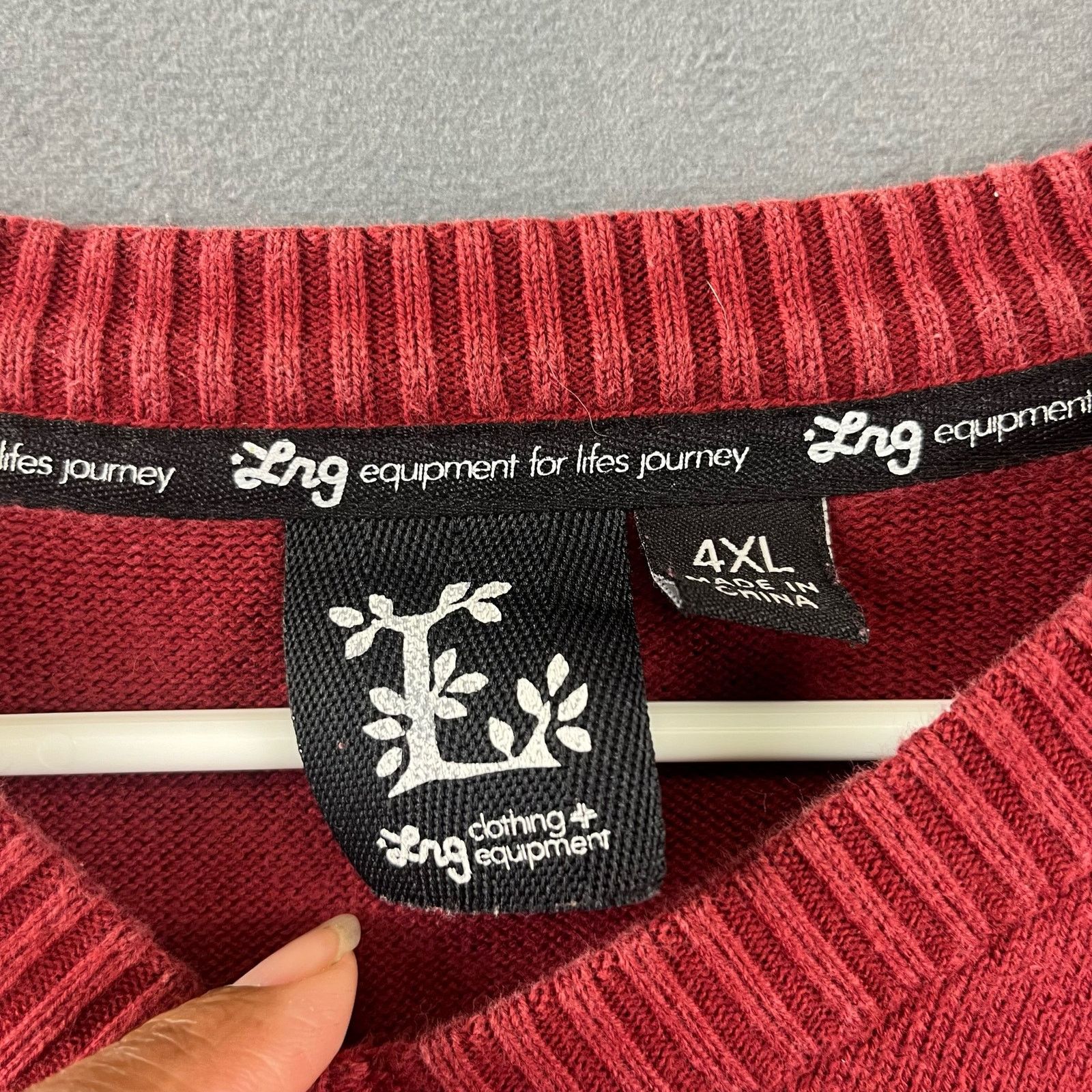 LRG Mens 4XL Vintage LRG Slow & Low Sweater Maroon Embroidered Size US XXL / EU 58 / 5 - 14 Thumbnail