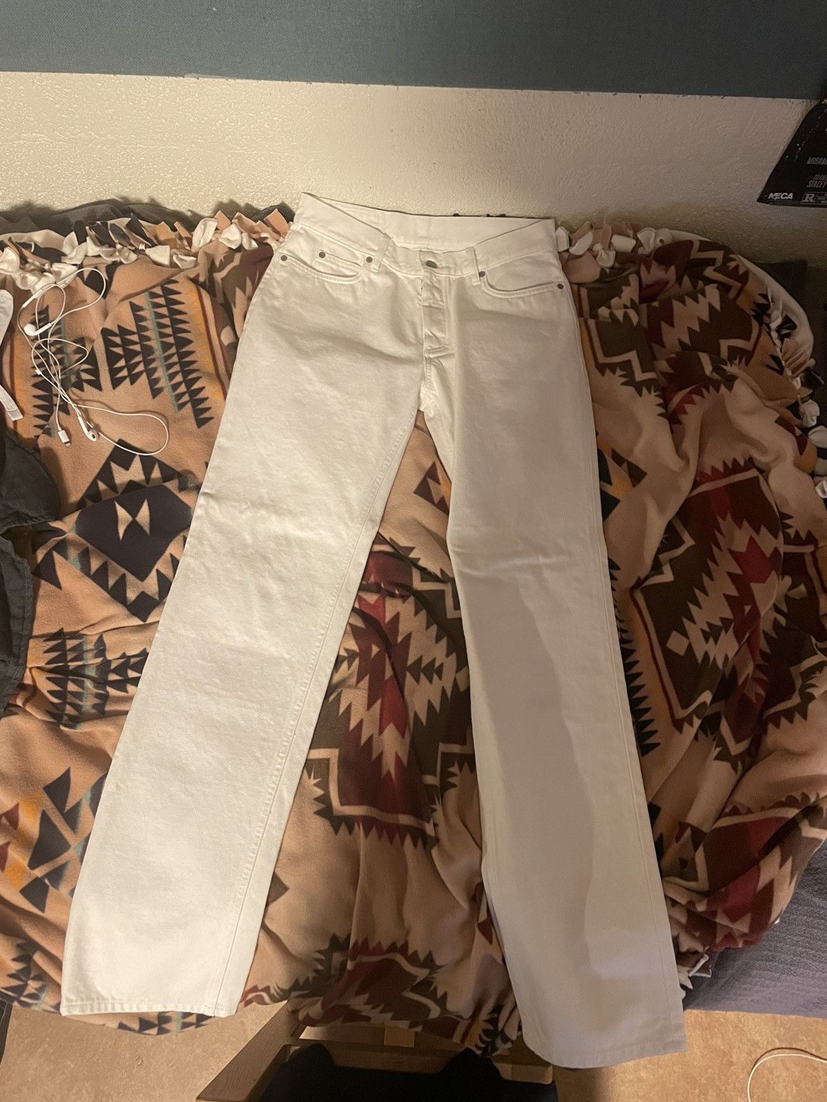 image of Maison Margiela Mainline Jeans in White, Men's (Size 30)