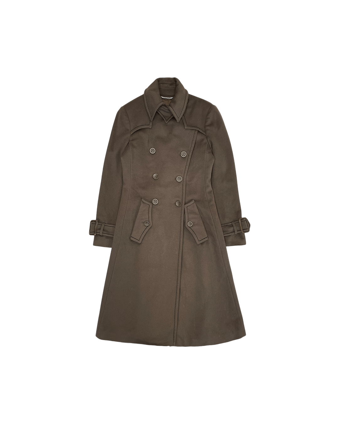 Sportmax Sportmax Bat Wing Collar Double Breasted Coat Size XS / US 0-2 / IT 36-38 - 1 Thumbnail