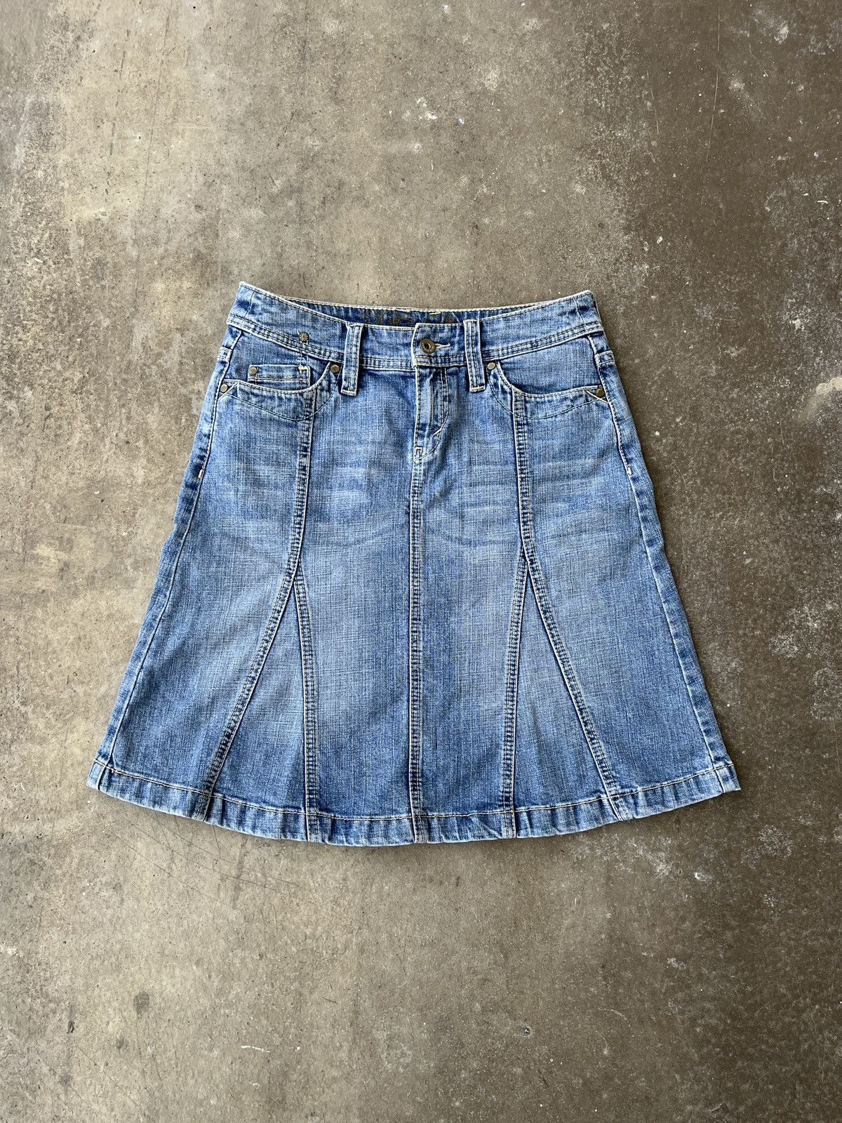 Vintage Vintage Denim y2k Mini Skirt Size 27" / US 4 / IT 40 - 4 Thumbnail