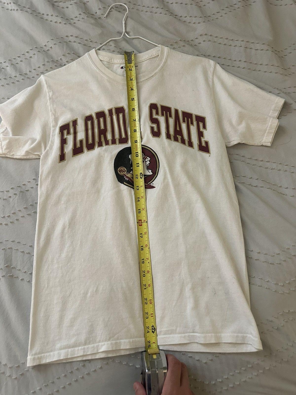 Champion Florida State Seminoles Champion Tee White Mens Small Cotton Size US S / EU 44-46 / 1 - 6 Thumbnail