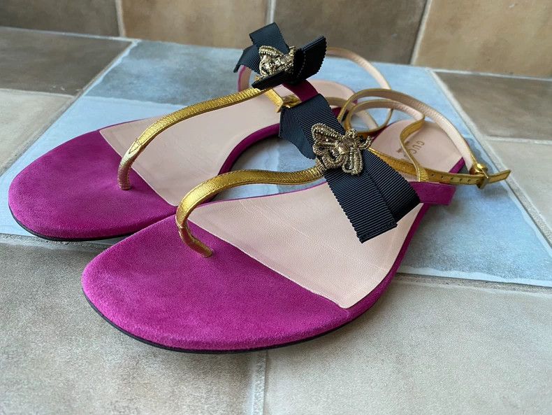 Gucci Gucci Purple Flat Sandals - dmc Size US 8.5 / EU 41-42 - 1 Thumbnail