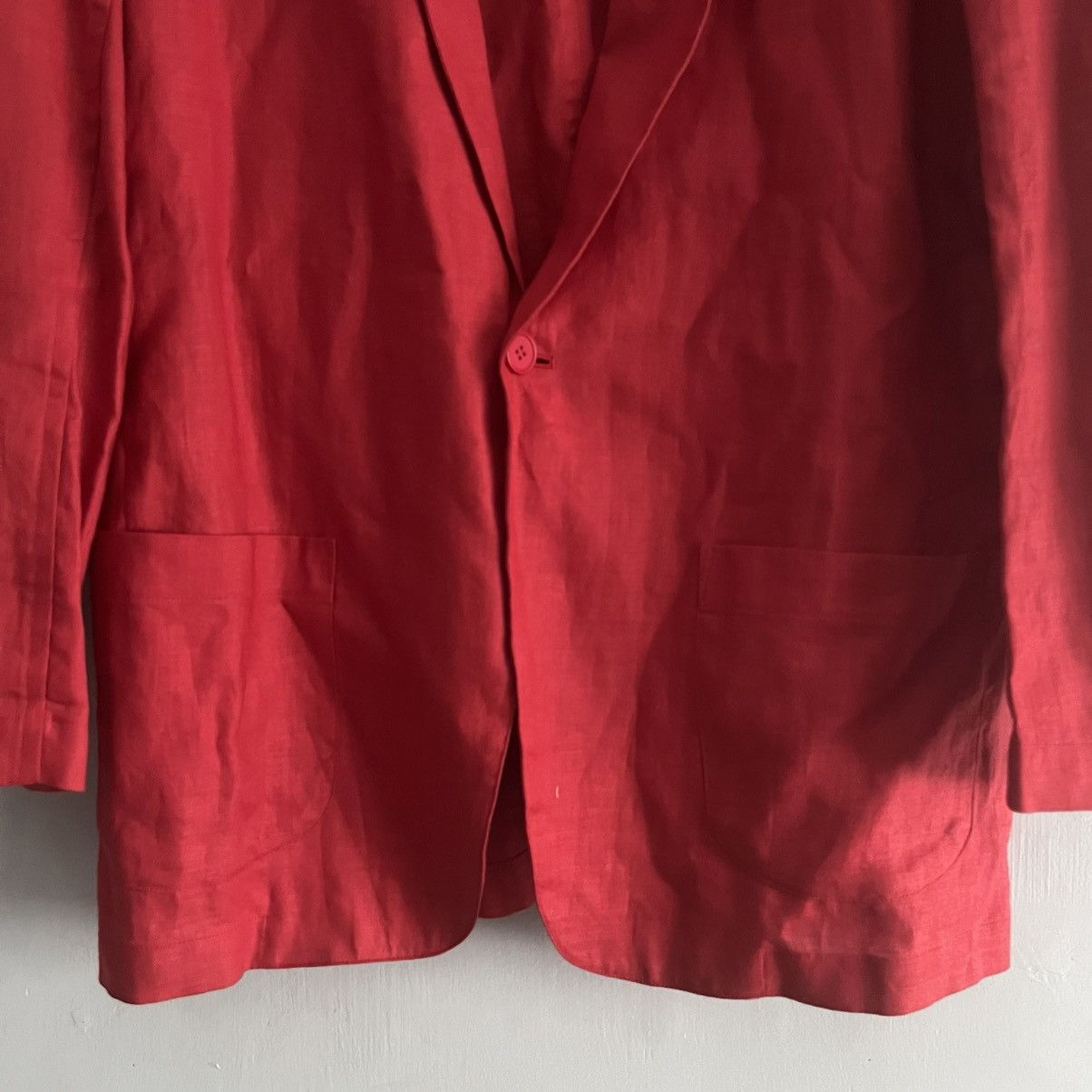 Yohji Yamamoto 80's Y's Yohji Yamamoto Single Button Hemp Blazer Size 38R - 2 Thumbnail