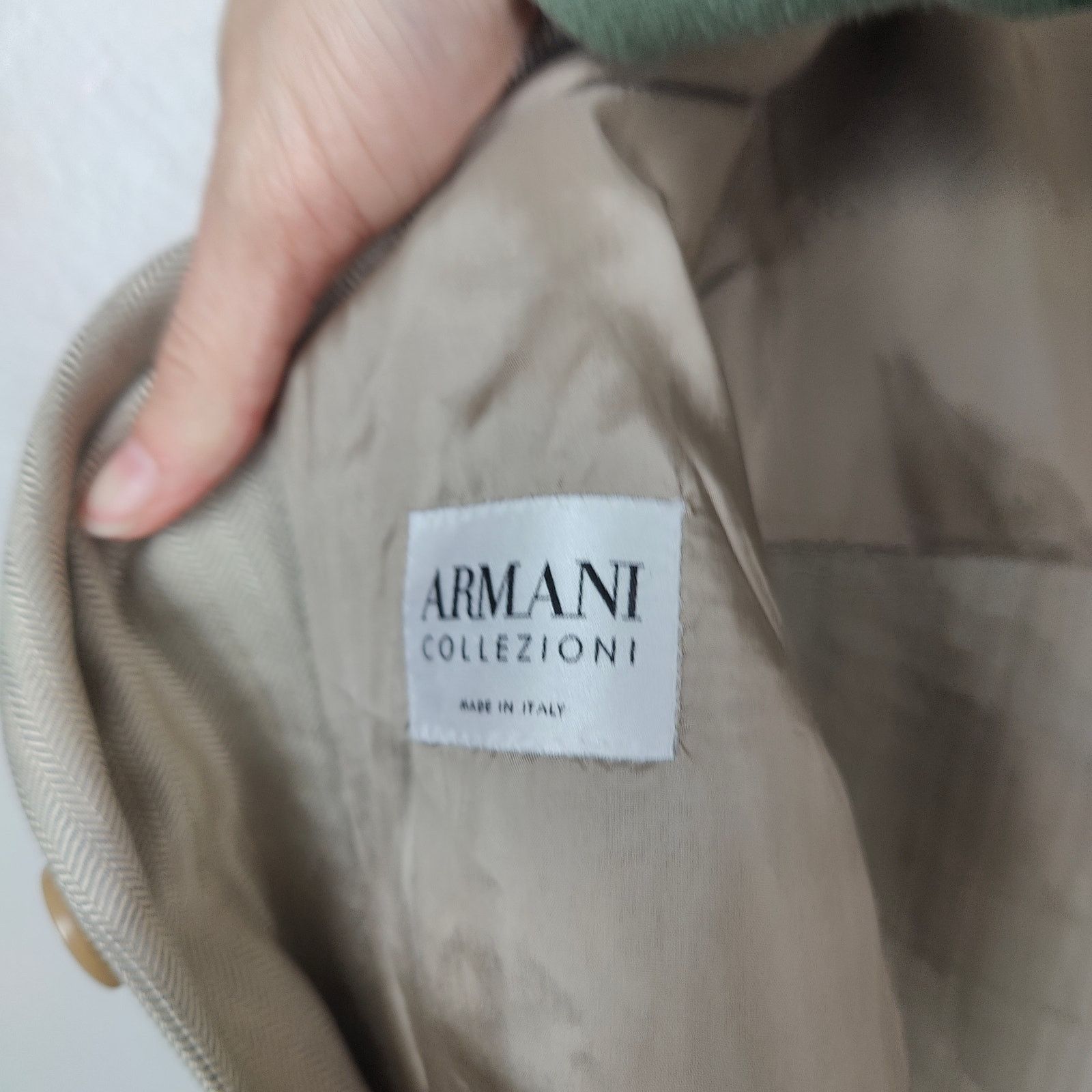 Armani Collezioni Armani Collezioni Silk Blend Blazer Mens 42R Gray Size 42R - 9 Thumbnail