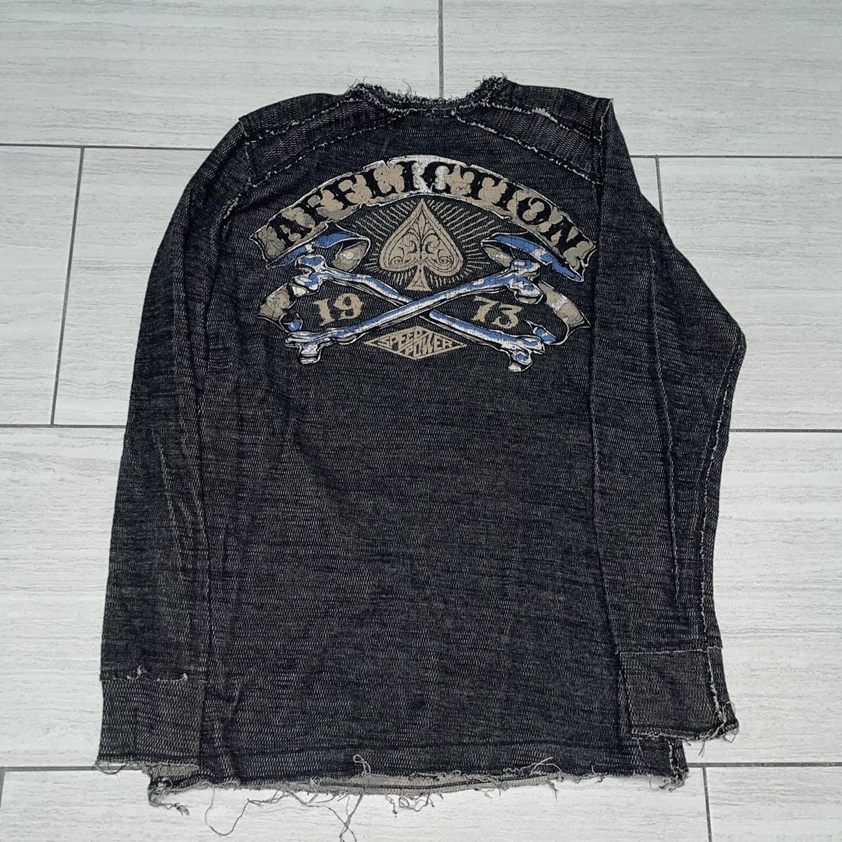 Affliction Affliction Chrome Skull and Bones Reversible Longsleeve Size US M / EU 48-50 / 2 - 3 Thumbnail