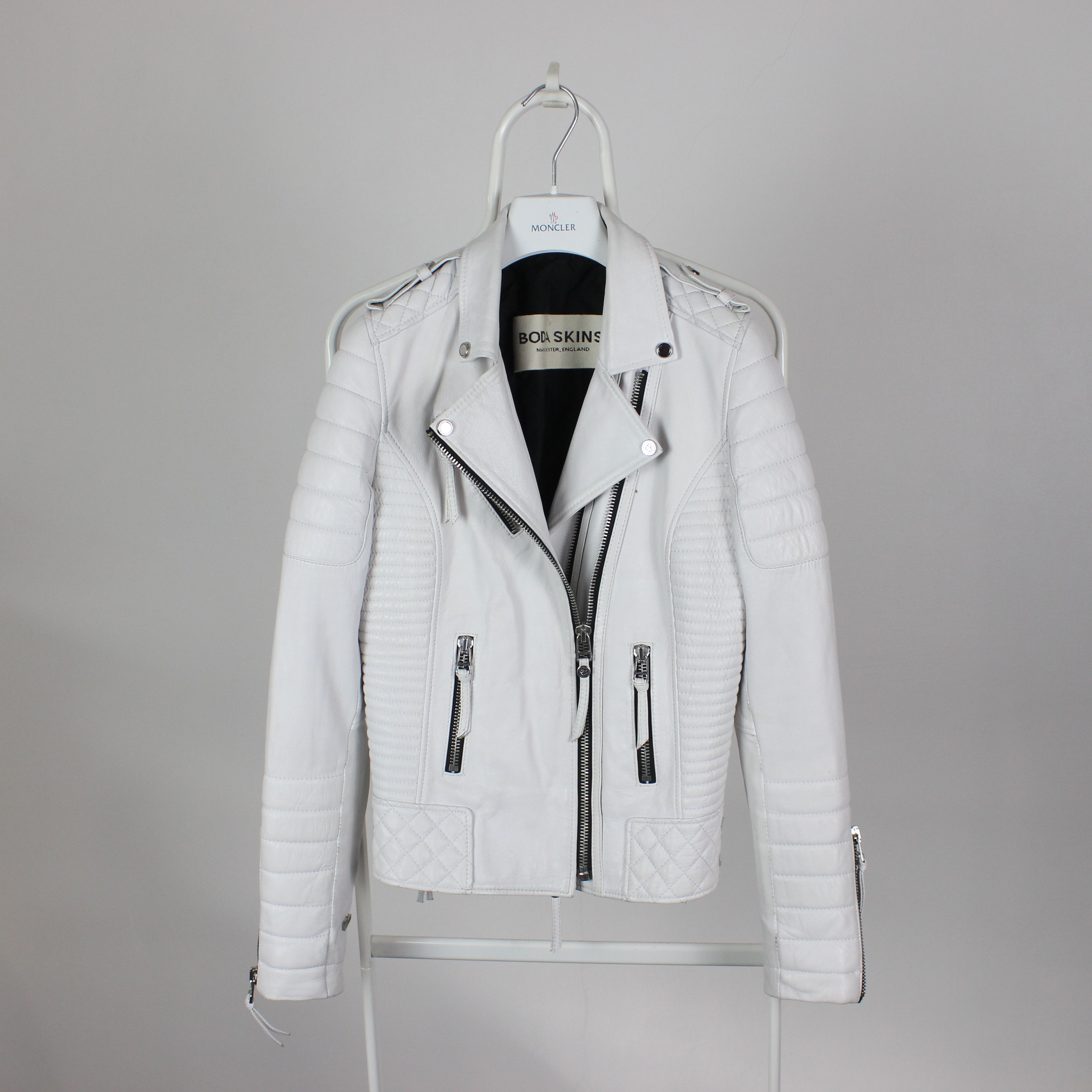 Boda Skins Boda Skins leather bike jacket US 6 M white Size M / US 6-8 / IT 42-44 - 2 Thumbnail