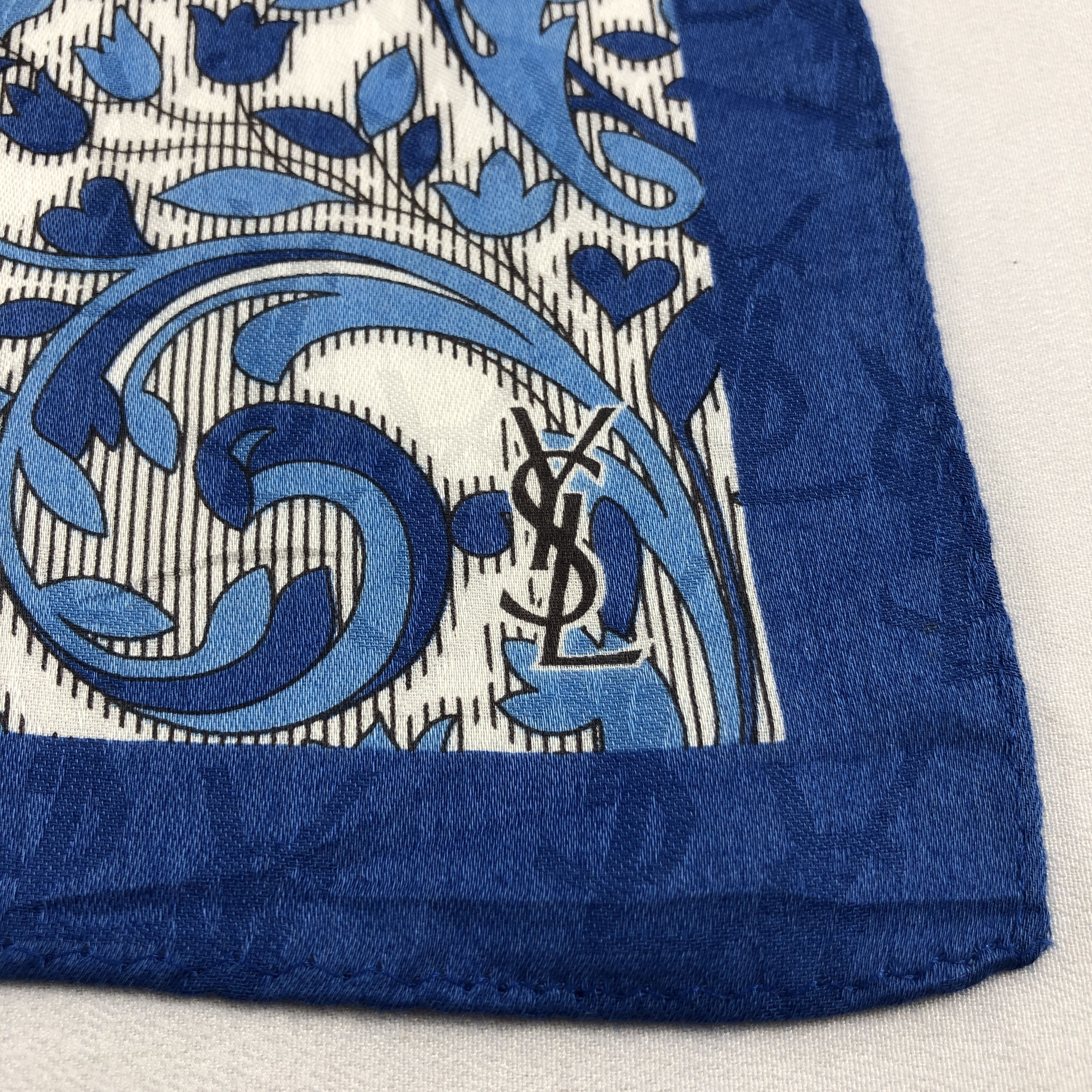 Yves Saint Laurent YSL Floral Handkerchief Neckerchief Bandana H3070 Size ONE SIZE - 3 Thumbnail