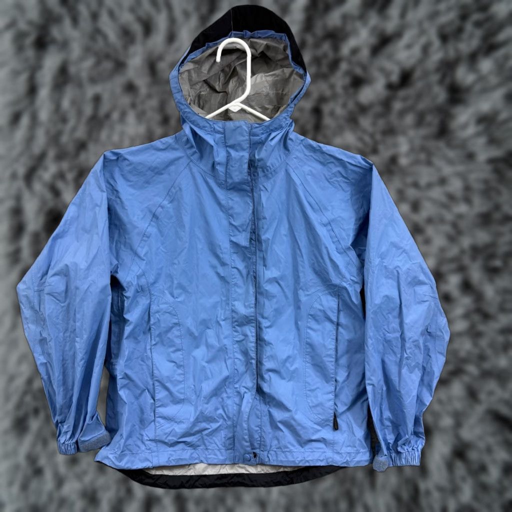 Eastern Mountain Sports Eastern Mountain Sports Rain Jacket Womens Small Blue Hooded Full Zip Windbreaker Jacket Womens Small Blue EMS Rain Jacket Hooded Full Zip ANSI Size S / US 4 / IT 40 - 1 Thumbnail