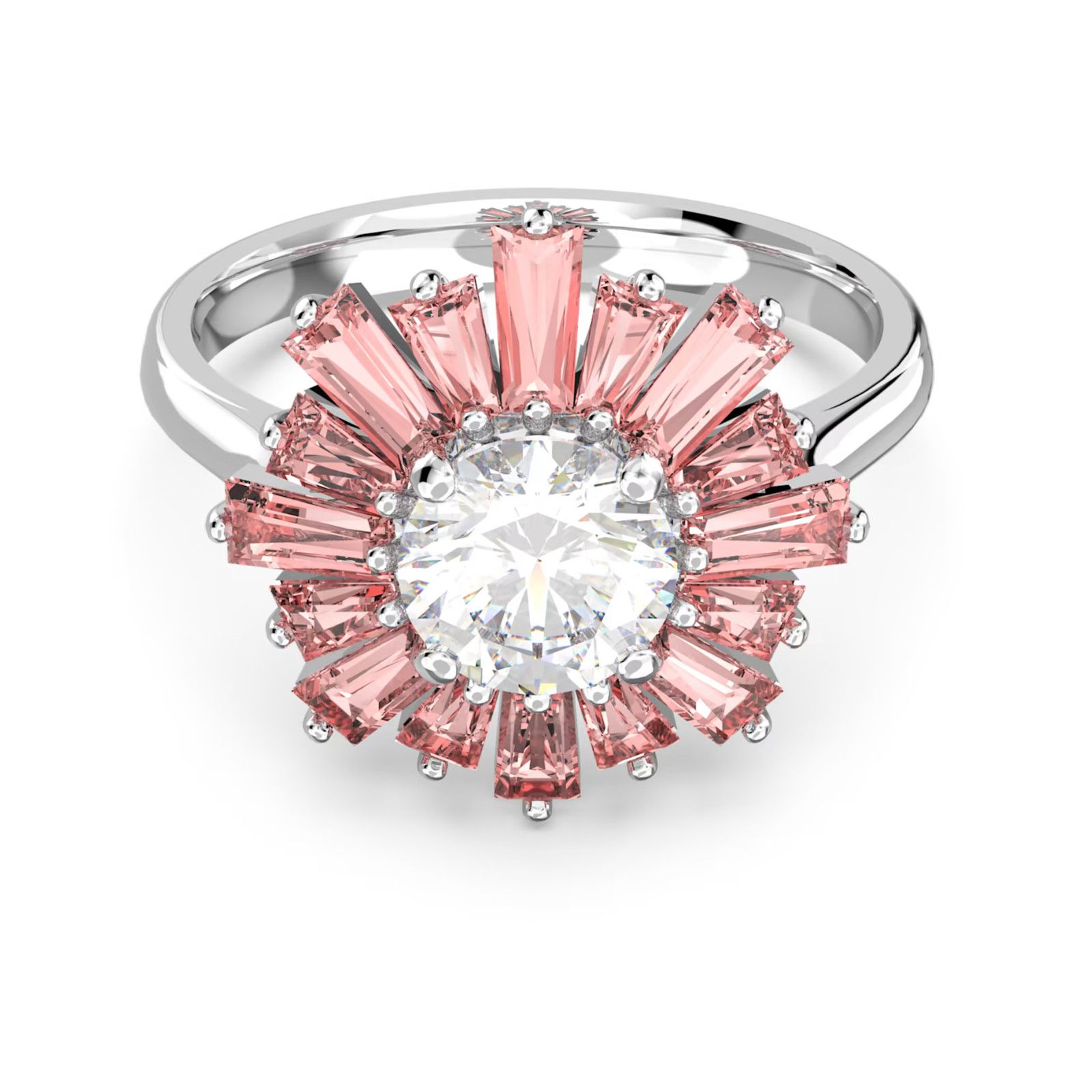 Swarovski Swarovski Sunshine ring Mixed cuts, Sun, Pink, 52/ 6 Size ONE SIZE - 2 Thumbnail